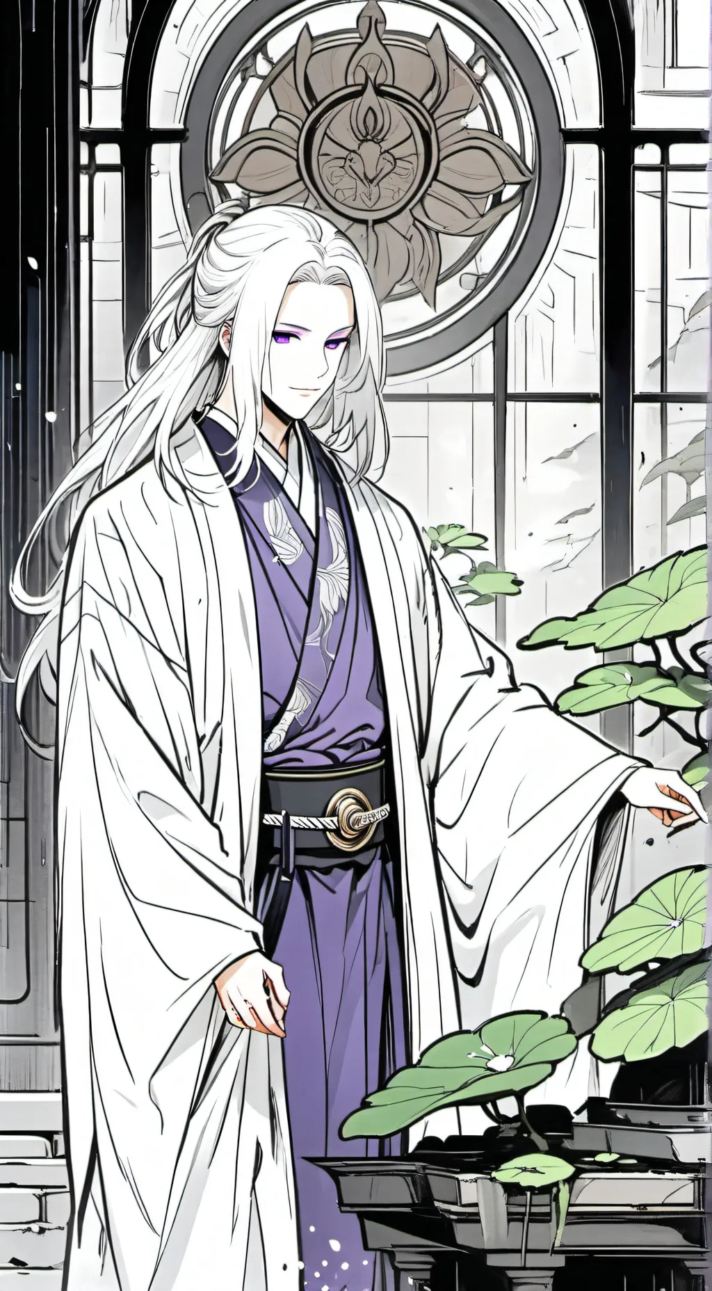 ai character: King of sky city  background