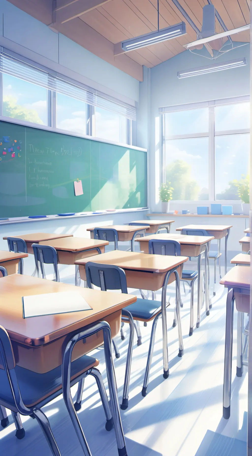 ai character: Blackbluez School! background