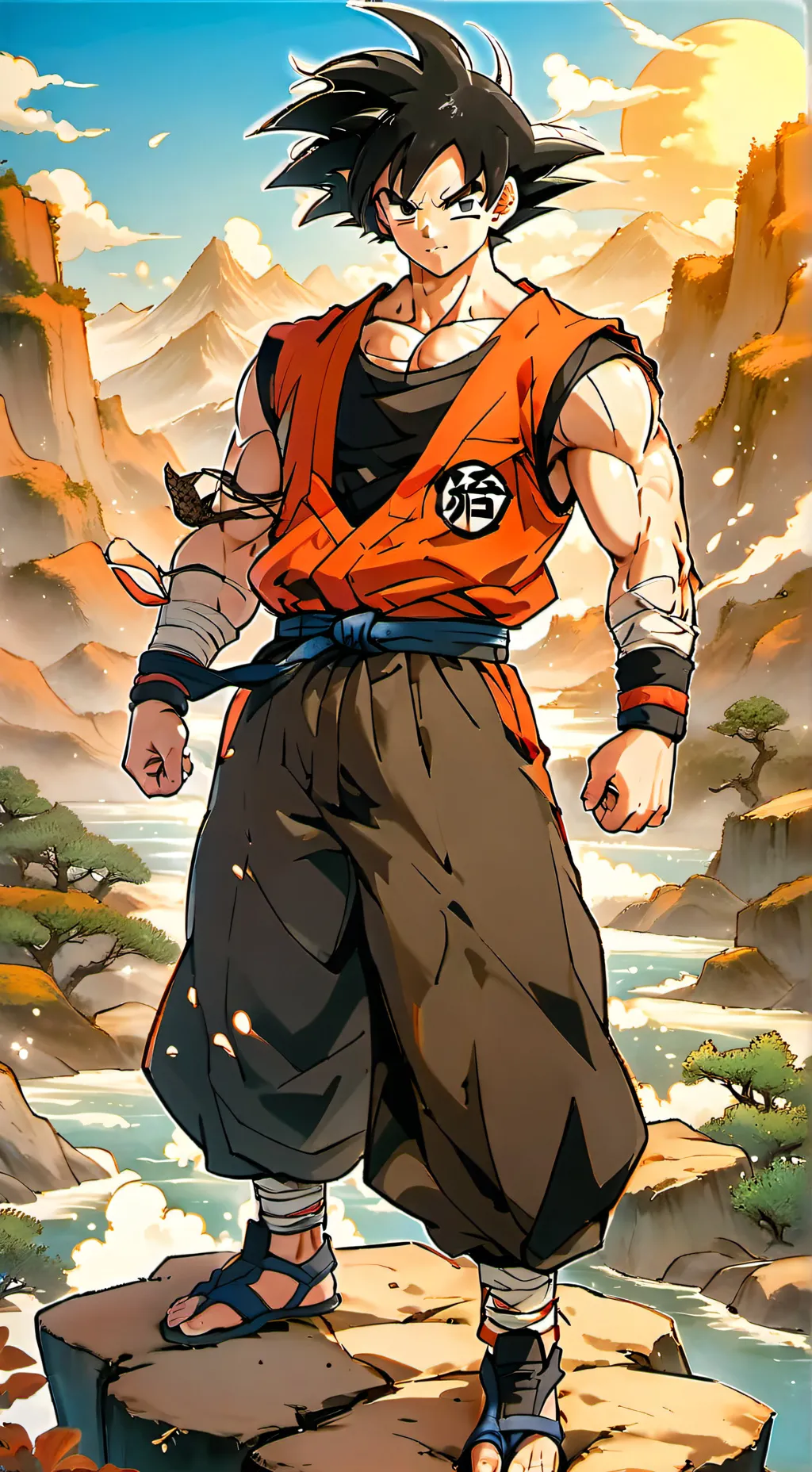 ai character: cc goku awesome  background