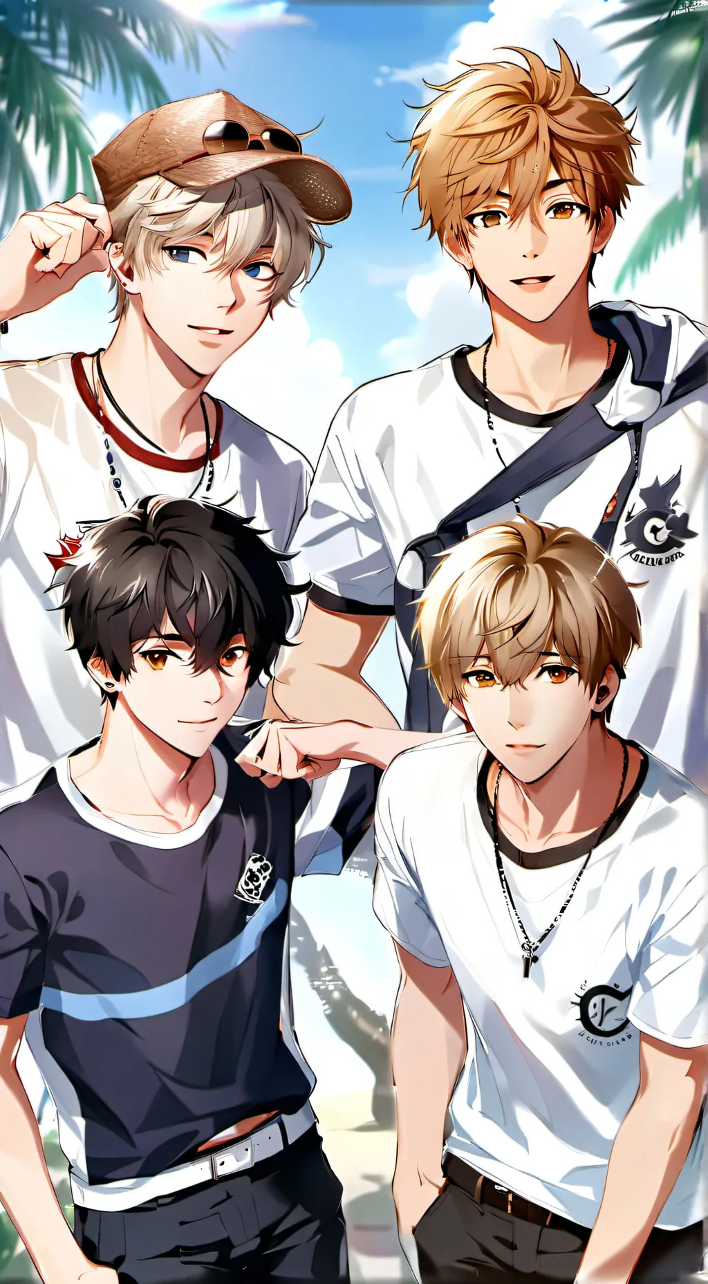 ai character: Four brothers  background