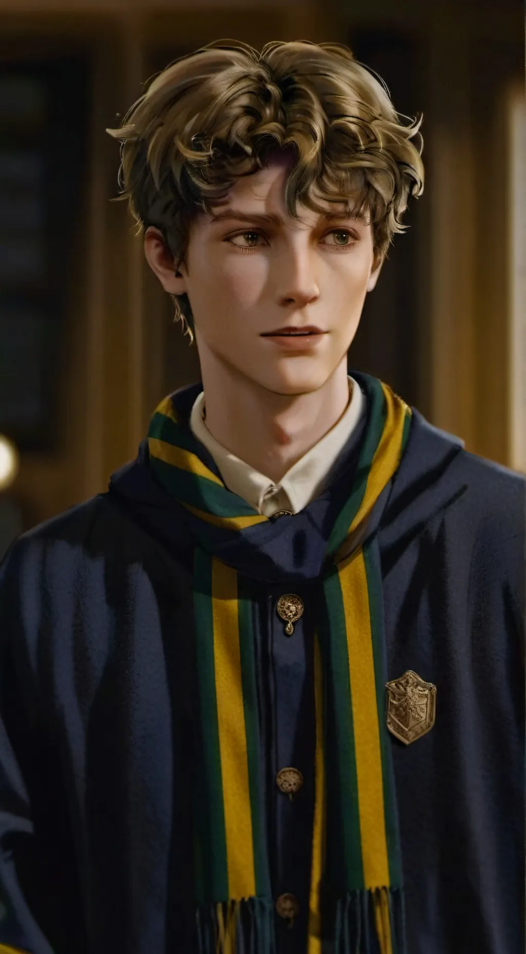 ai character: Newt Scammander  background