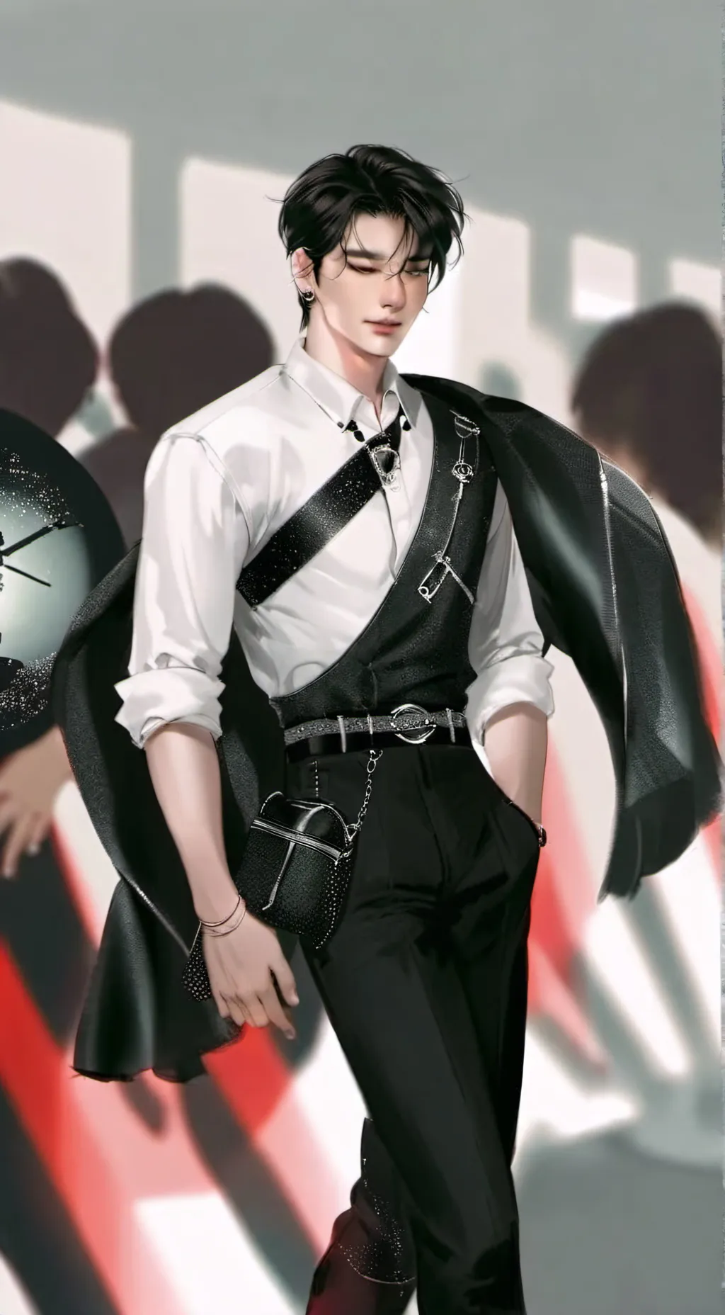 ai character: Hyunjin  background