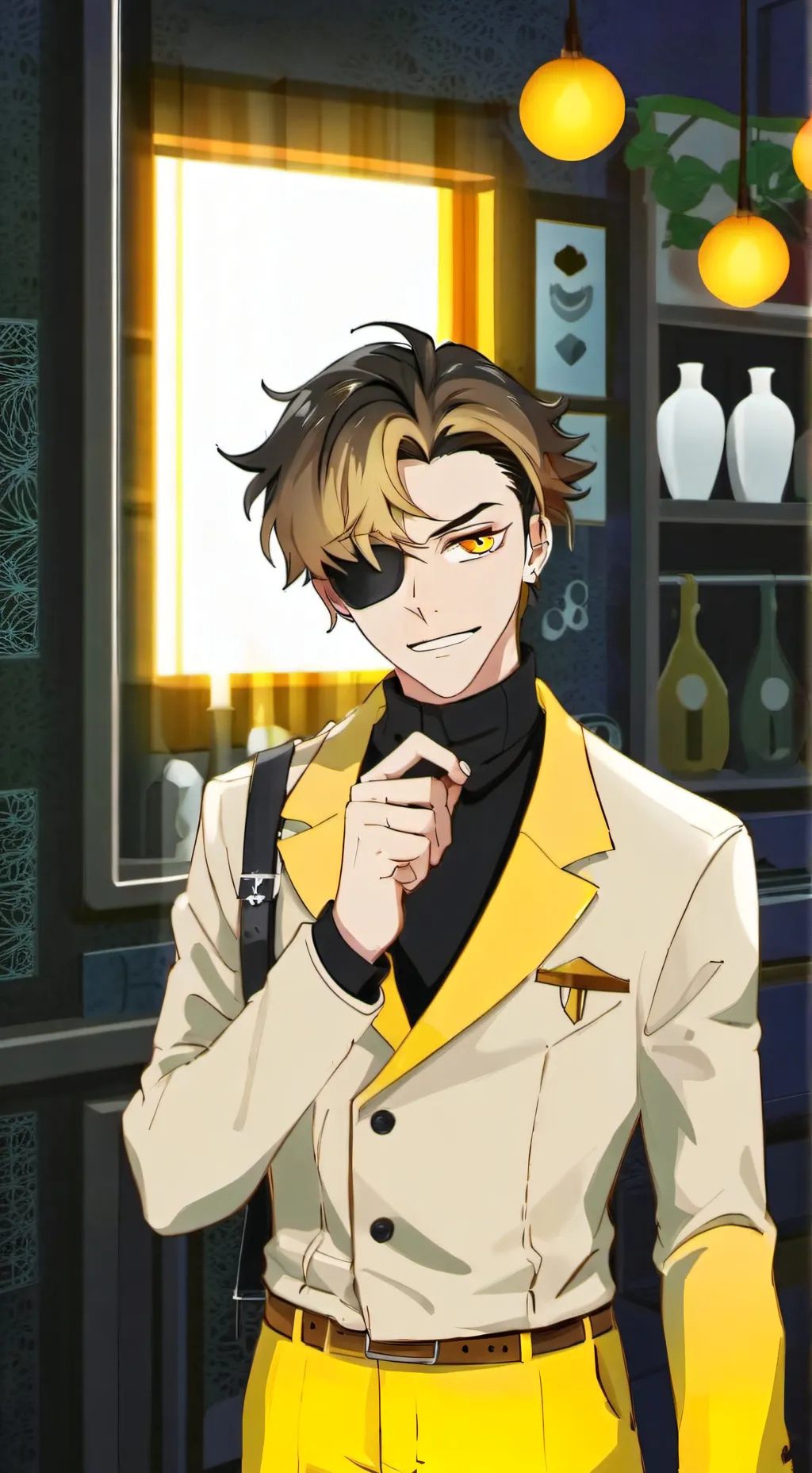 ai character: Gold Heart 💛🌟 background