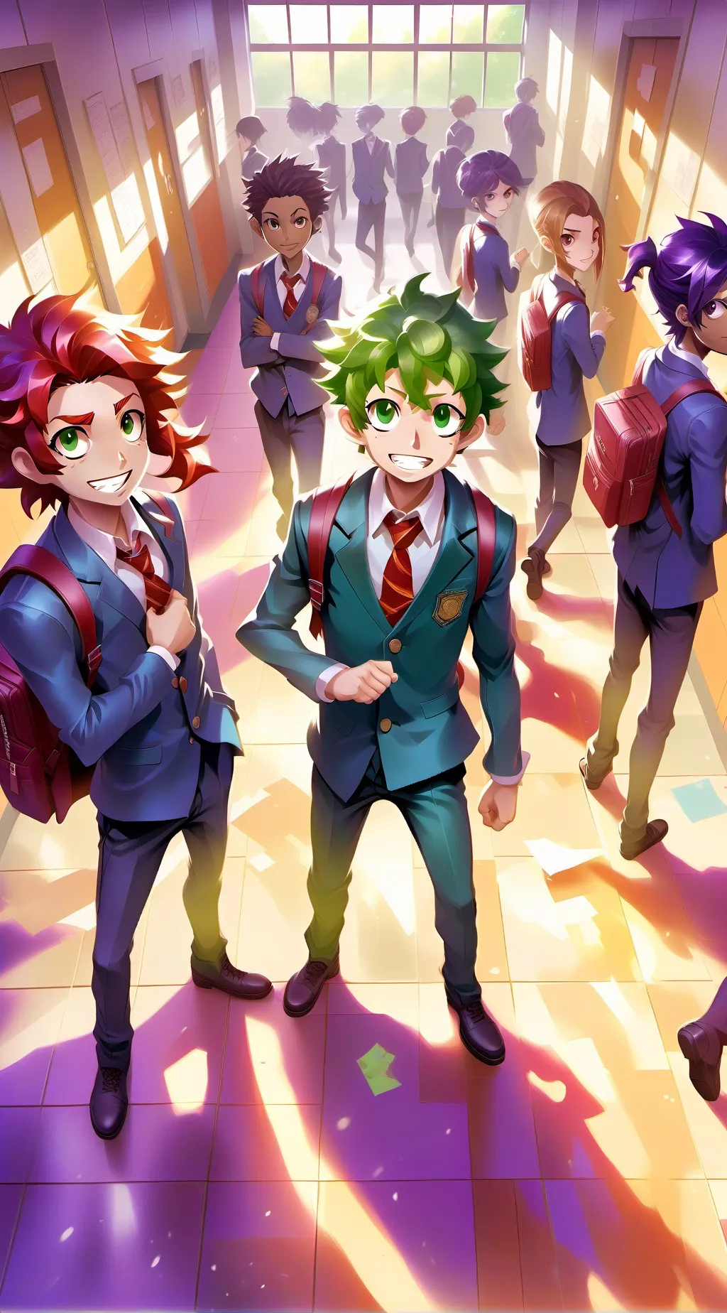 ai character: MHA escola  background