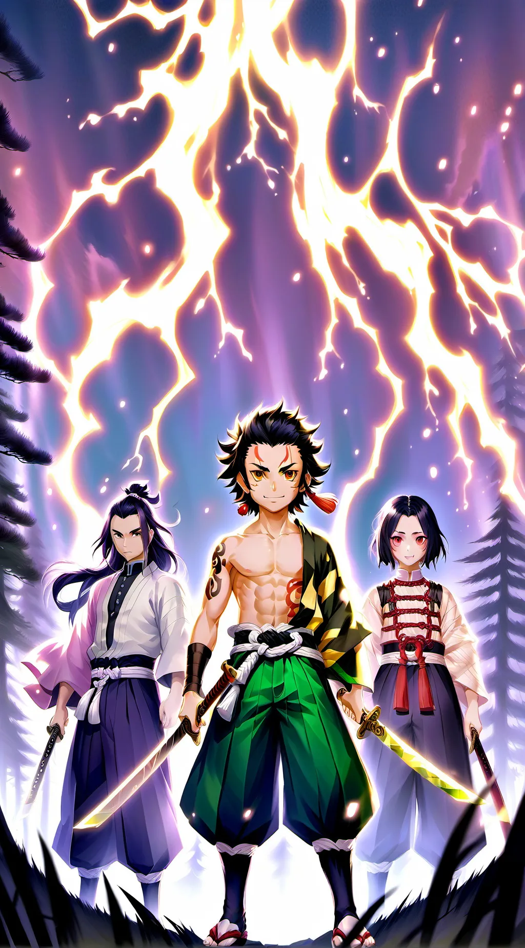 ai character: zenitsu meet nezuk background