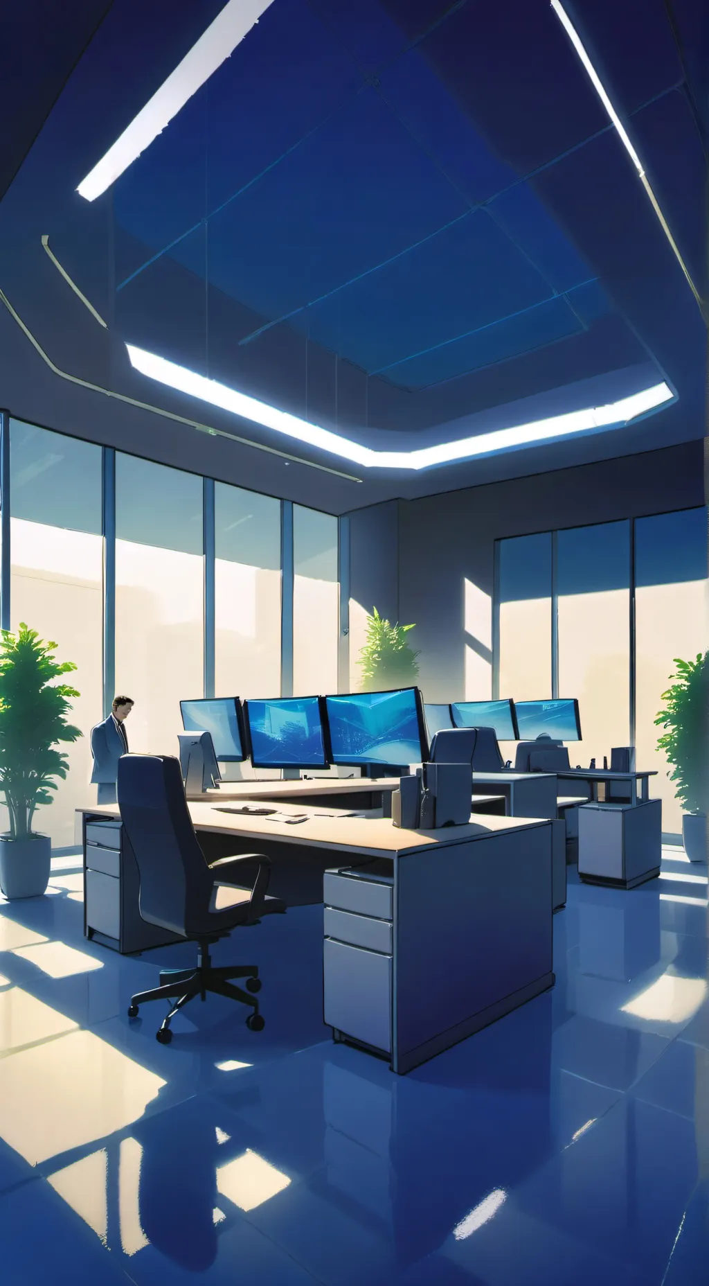 ai character: FBI station  background