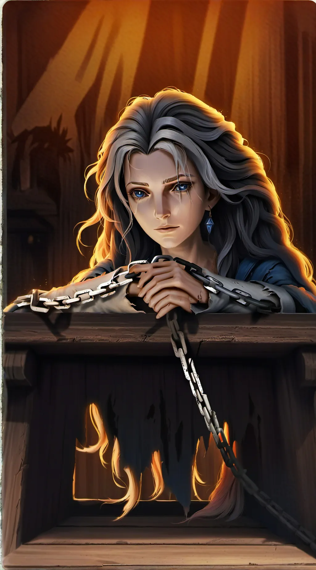 ai character: Black wood Trial  background