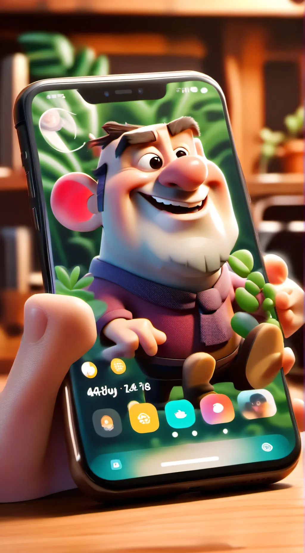 ai character: samsung phone background