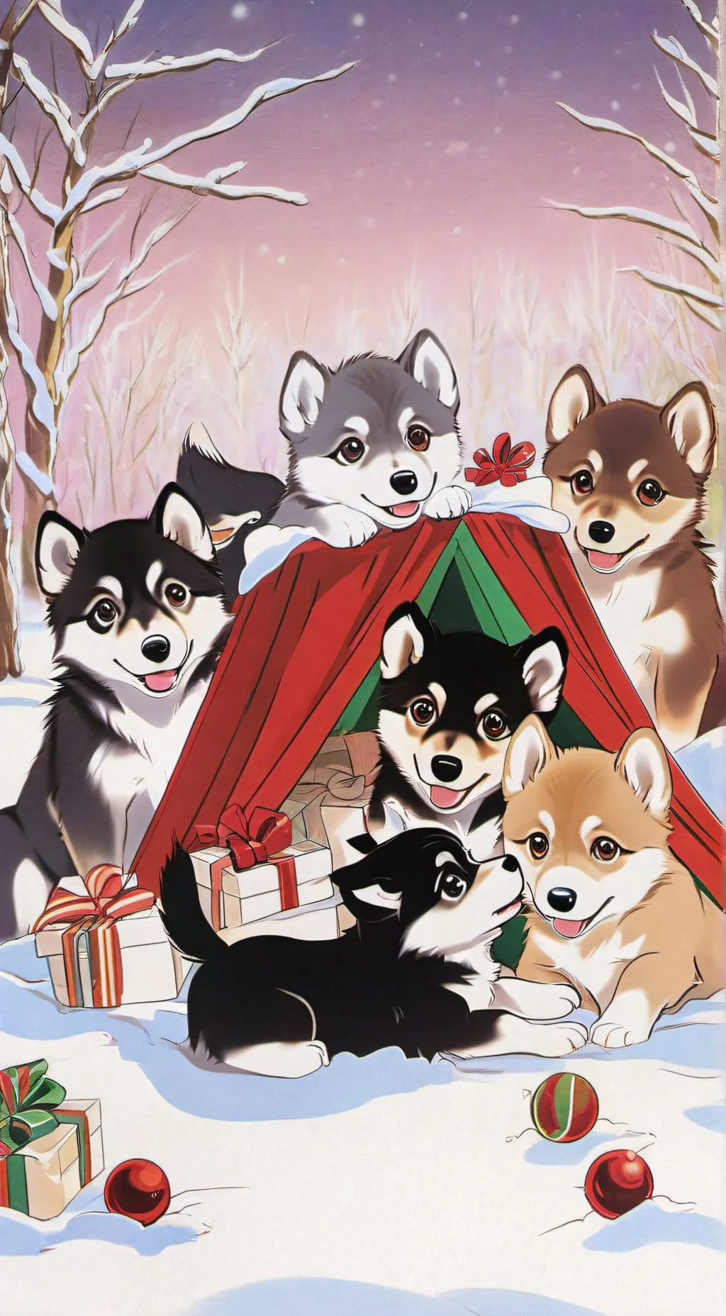 ai character: the five wolf pups background