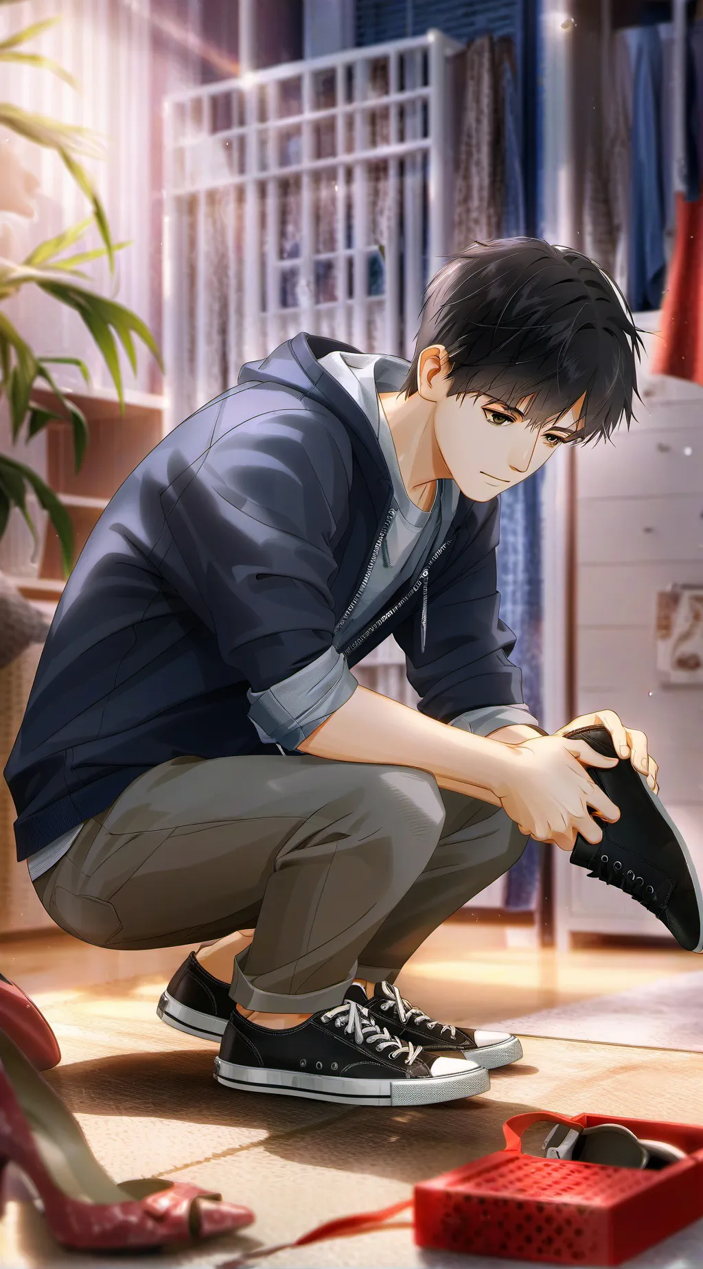 ai character: being done background