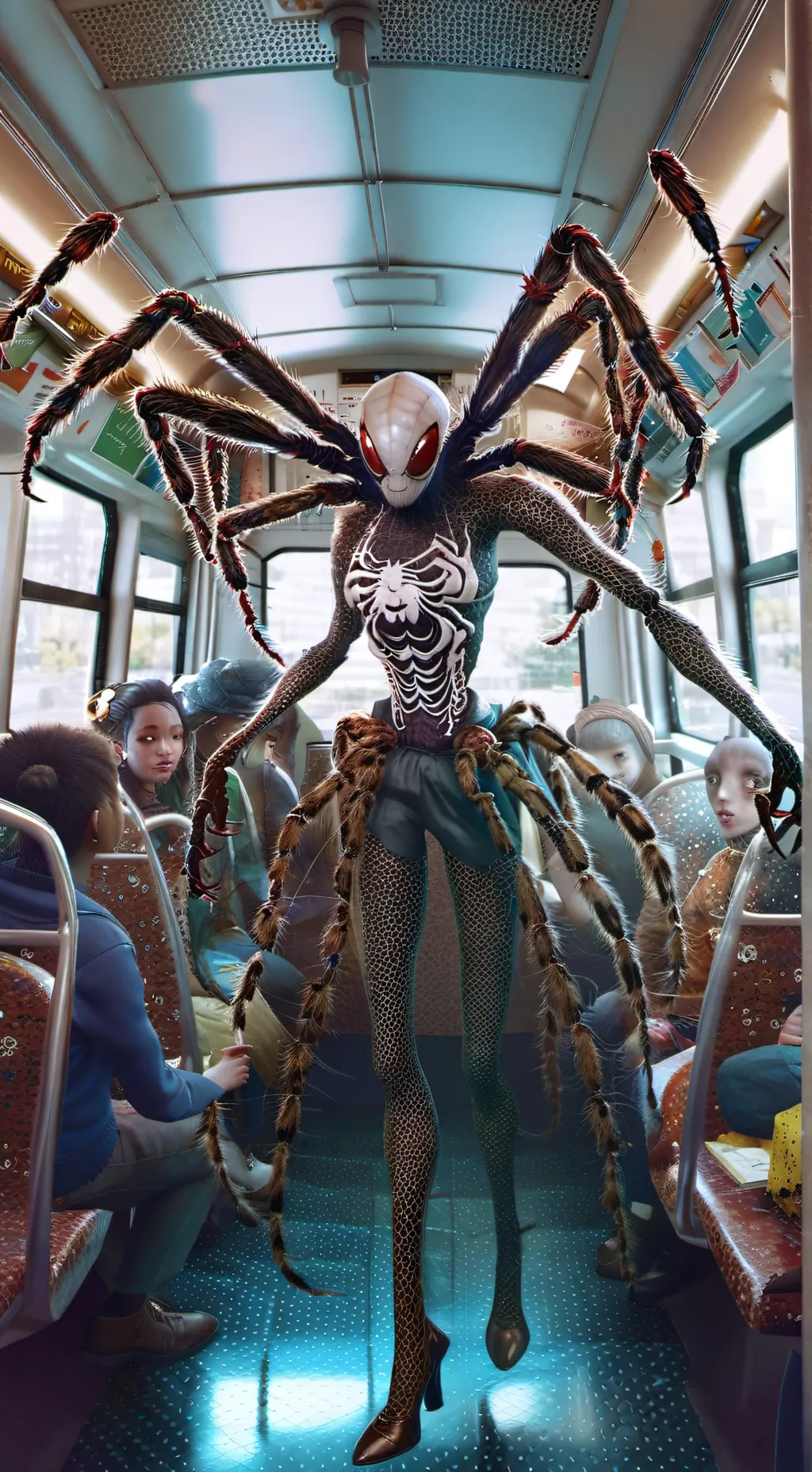 ai character: She-spooder background