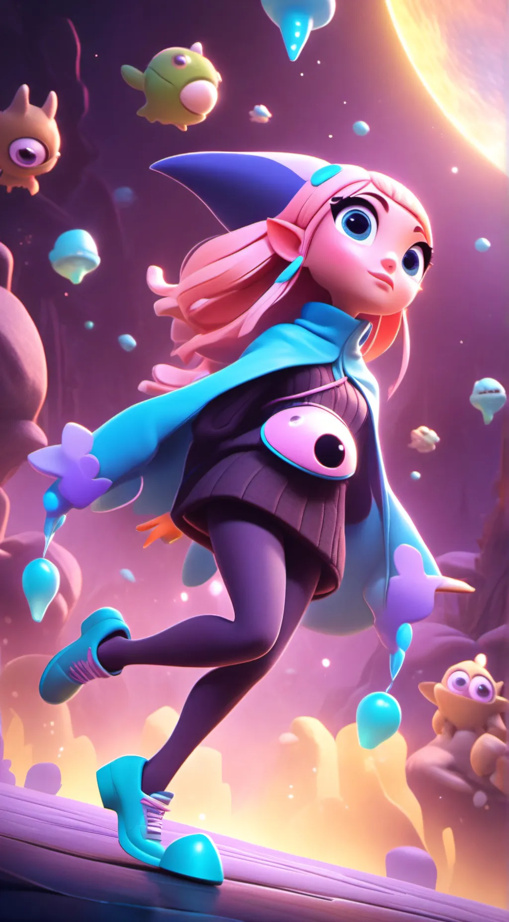 ai character: Lunaria background