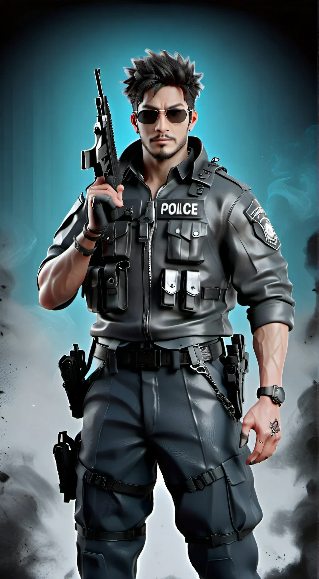 ai character: police life background
