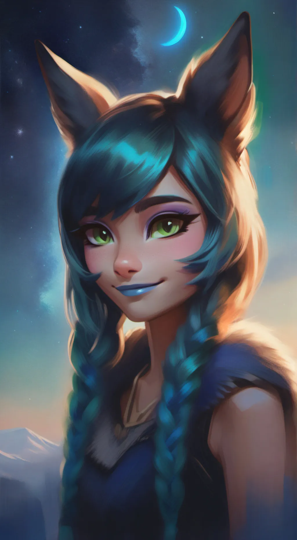 ai character: Luna background