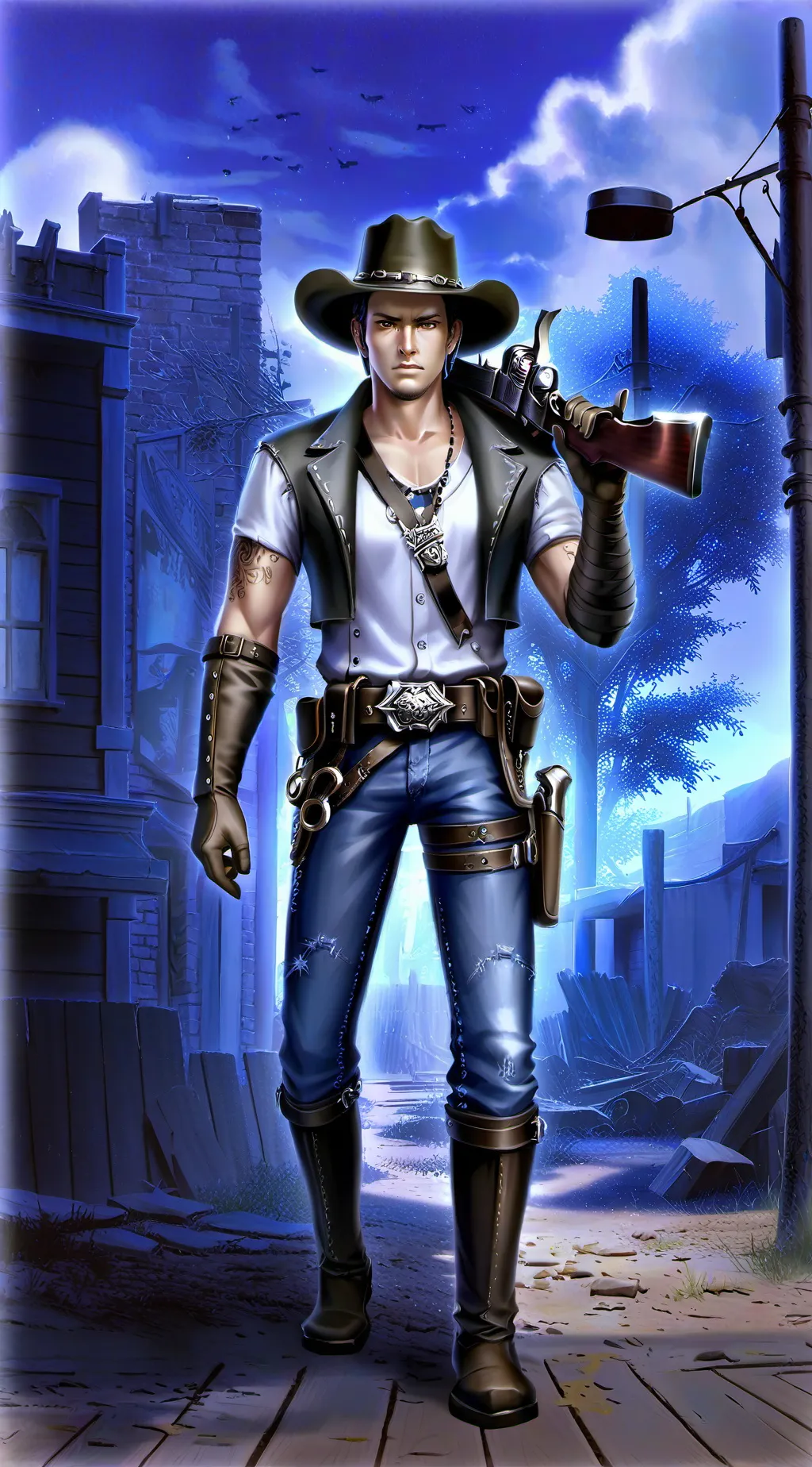 ai character: Sam Smith  background