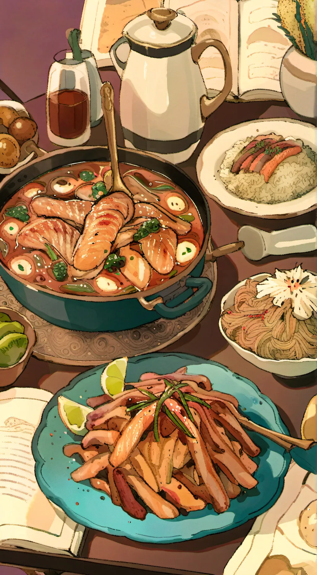 ai character: Stomach book! background