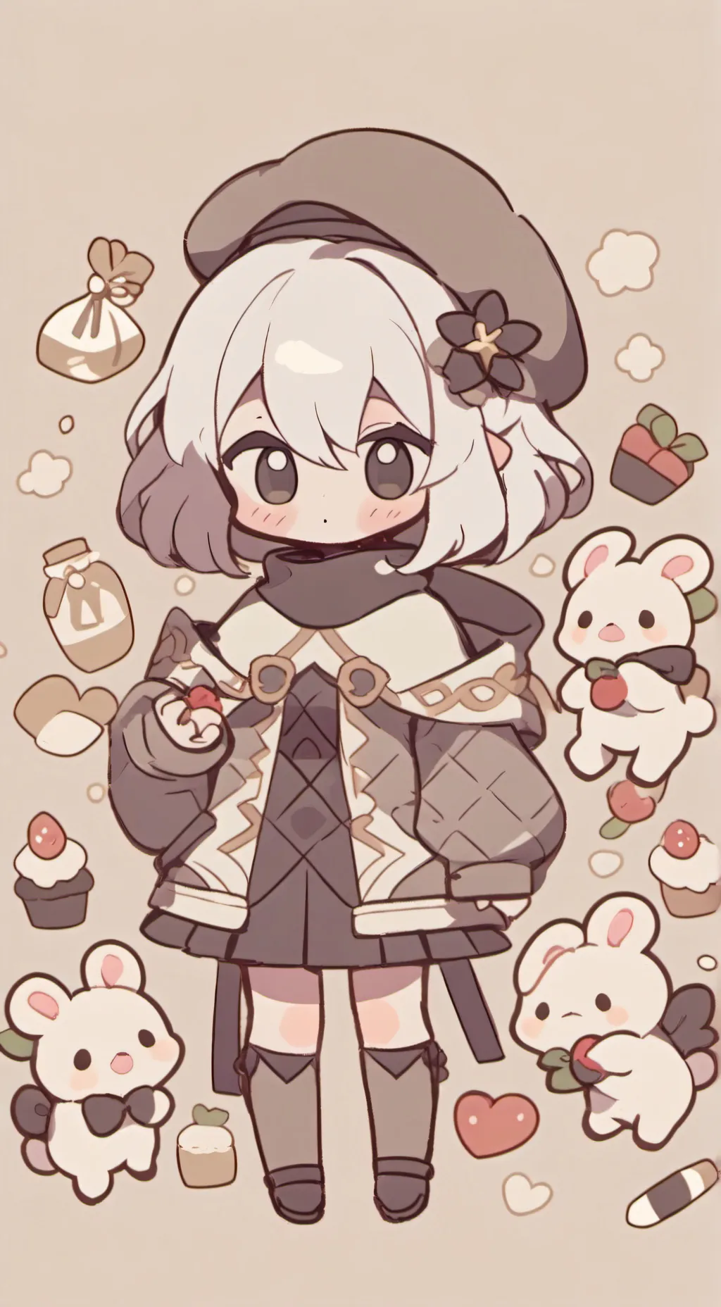 ai character: девочка background