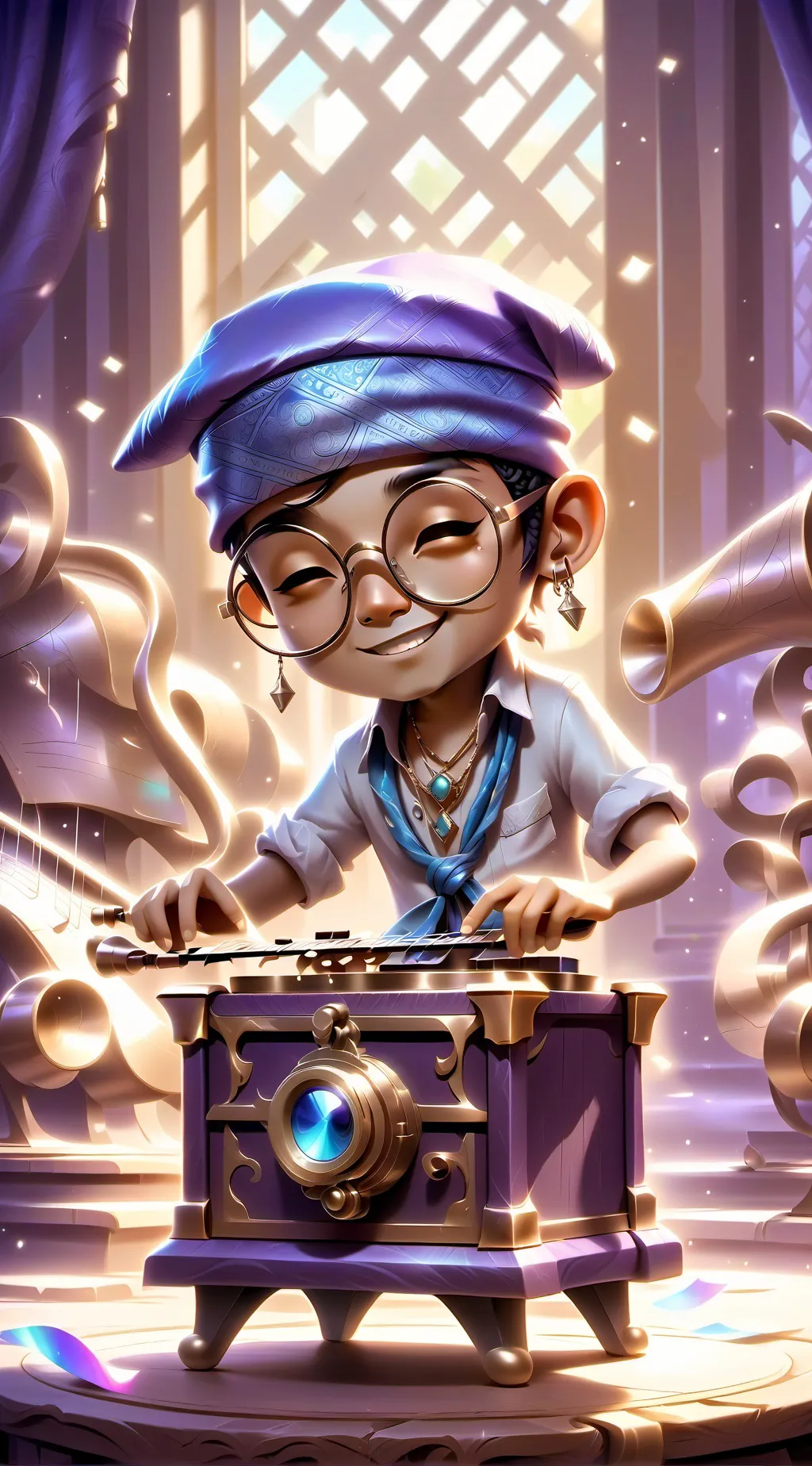 ai character: 🎶Boxten🎶 background