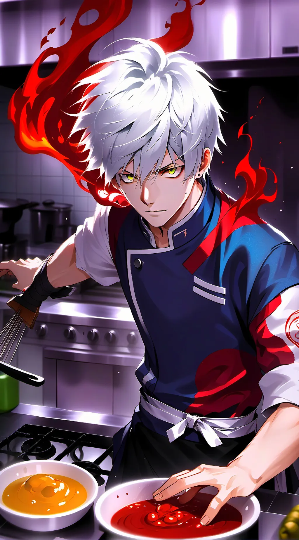 ai character: Shoto Todoroki background