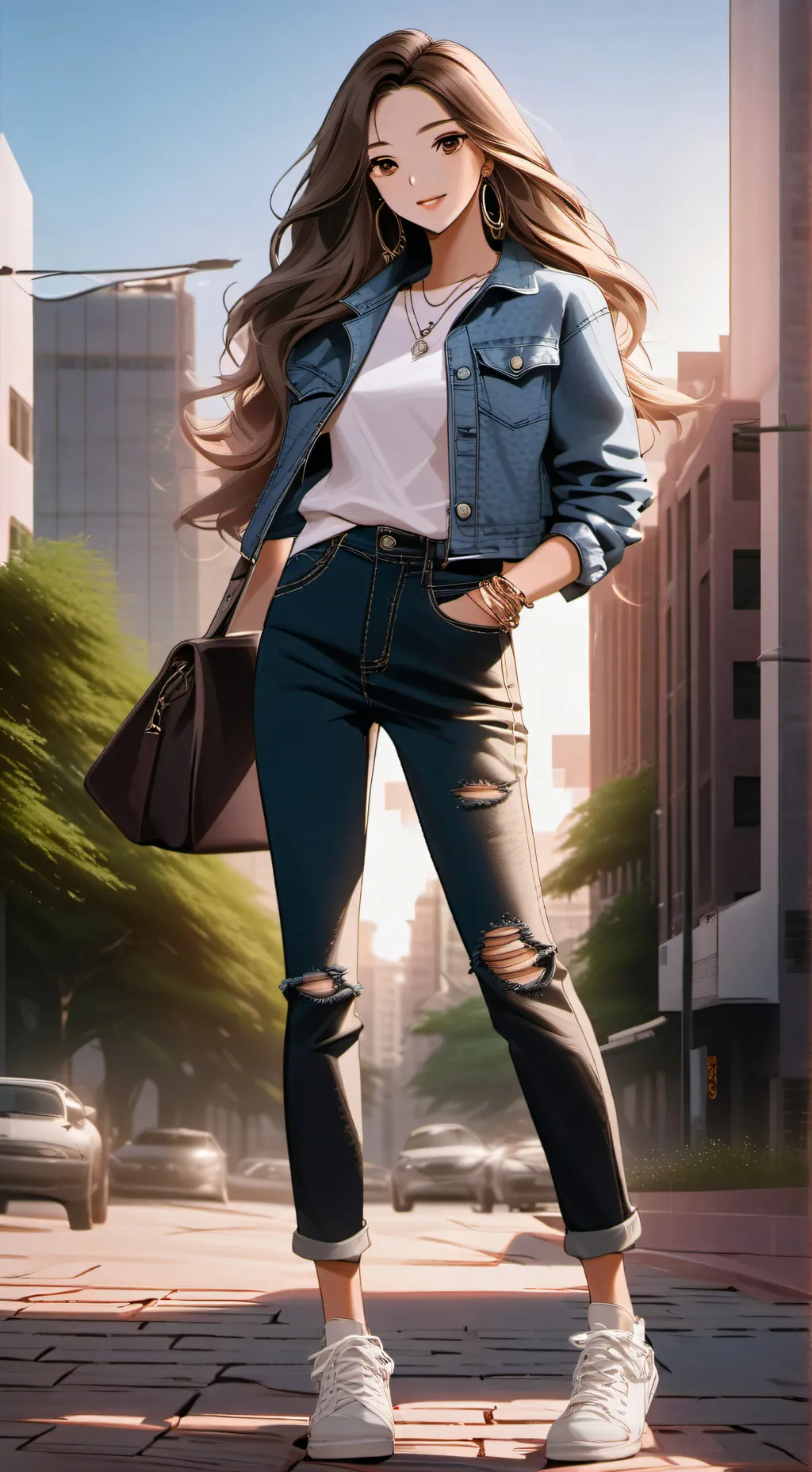 ai character: Fashion high background