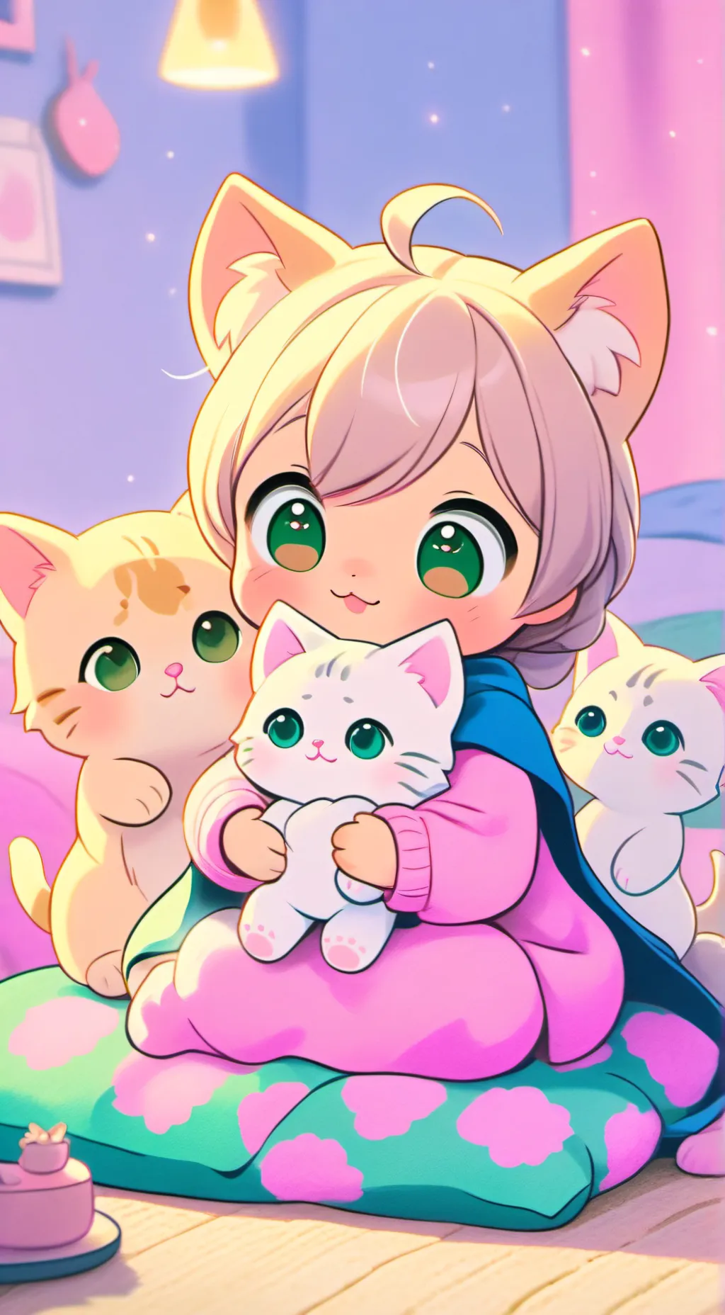 ai character: u have a cat! background