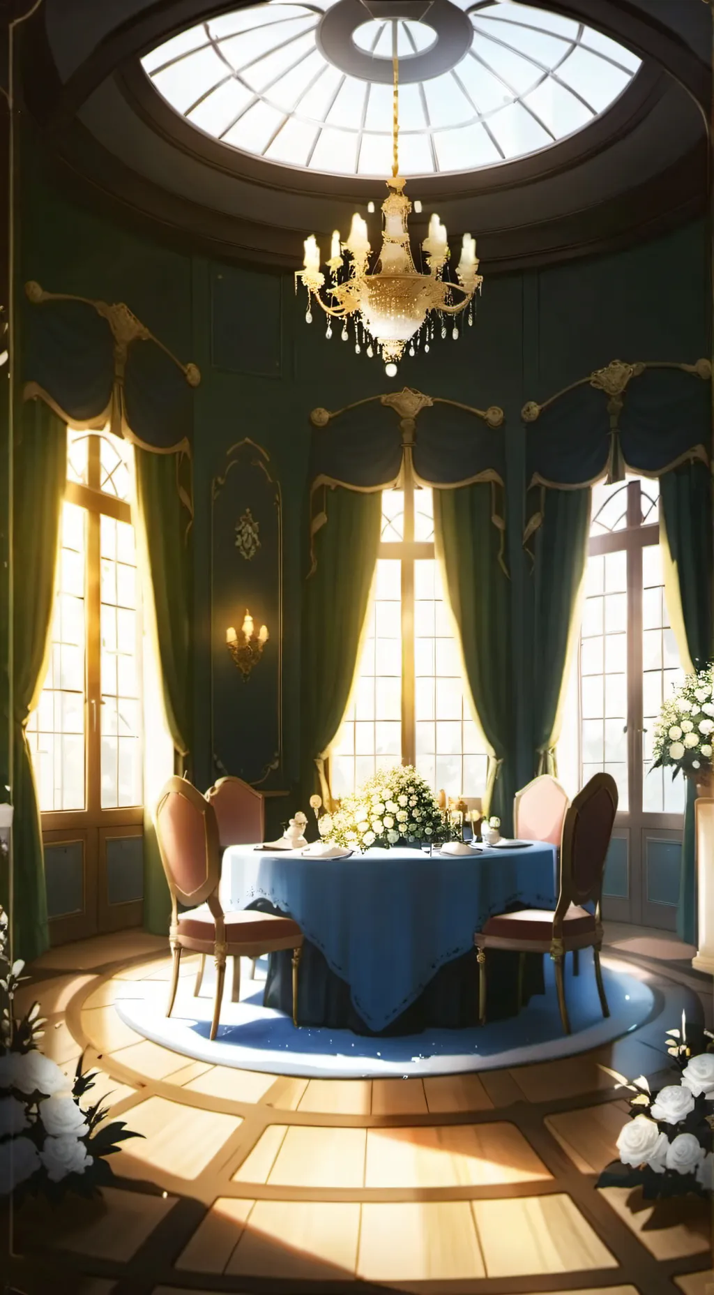 ai character: Mina wedding background