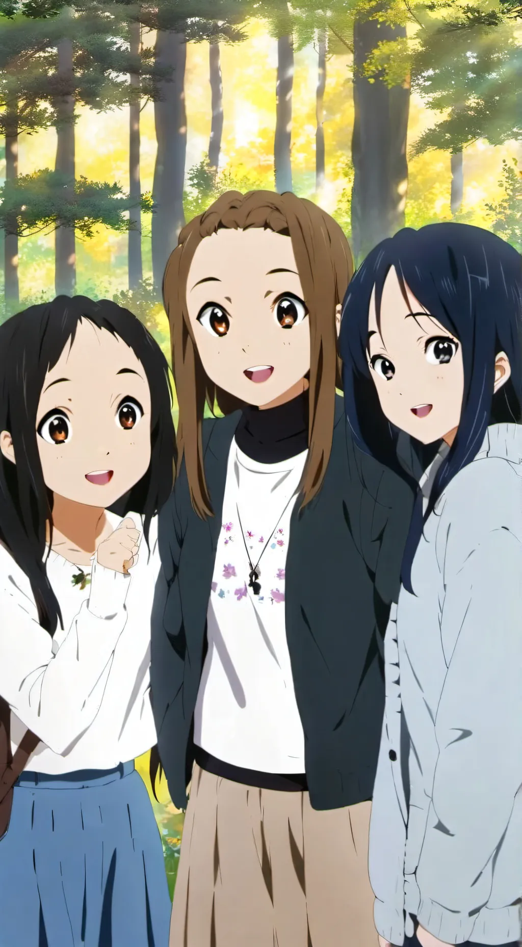 ai character: 3 girl  background