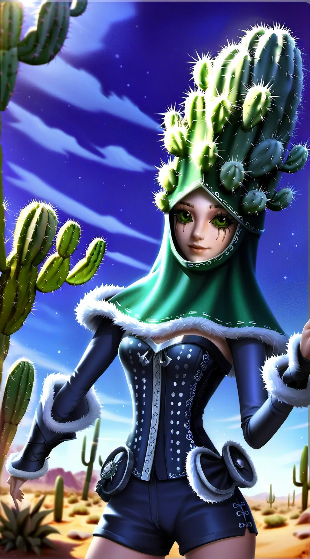 ai character: Cactus Queen background