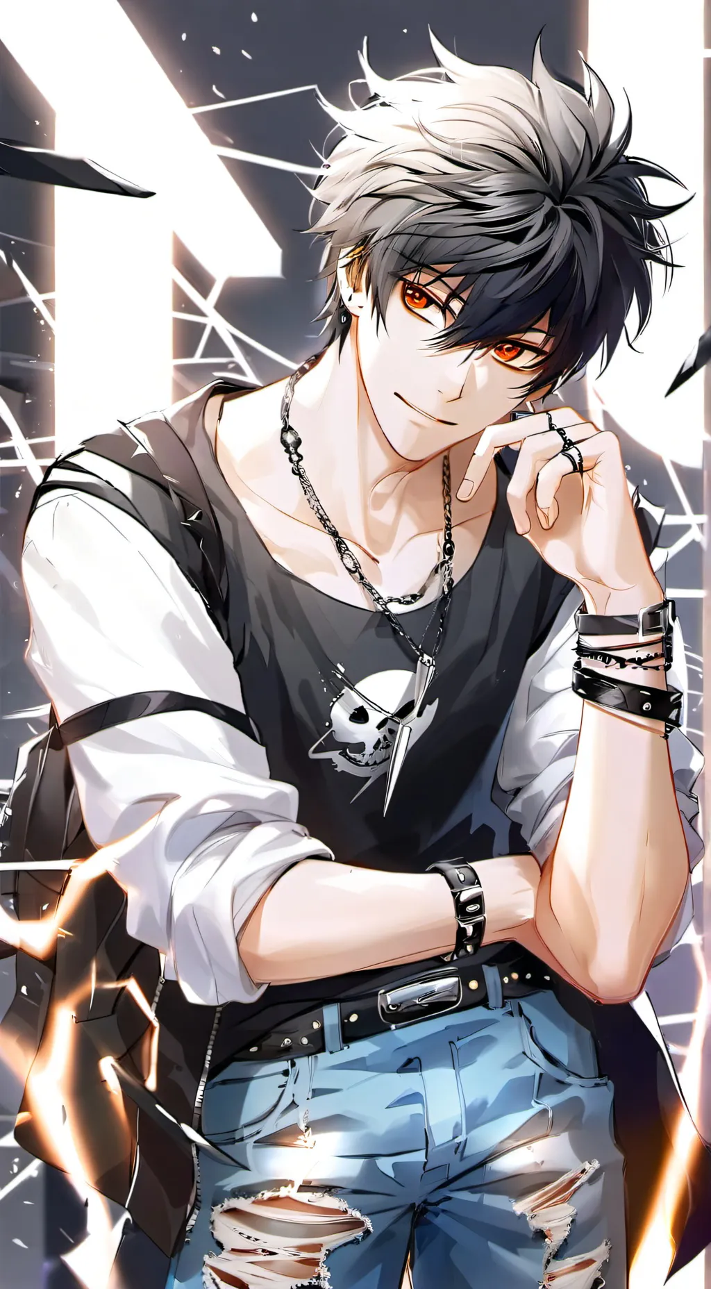 ai character: jaron👿😍 background