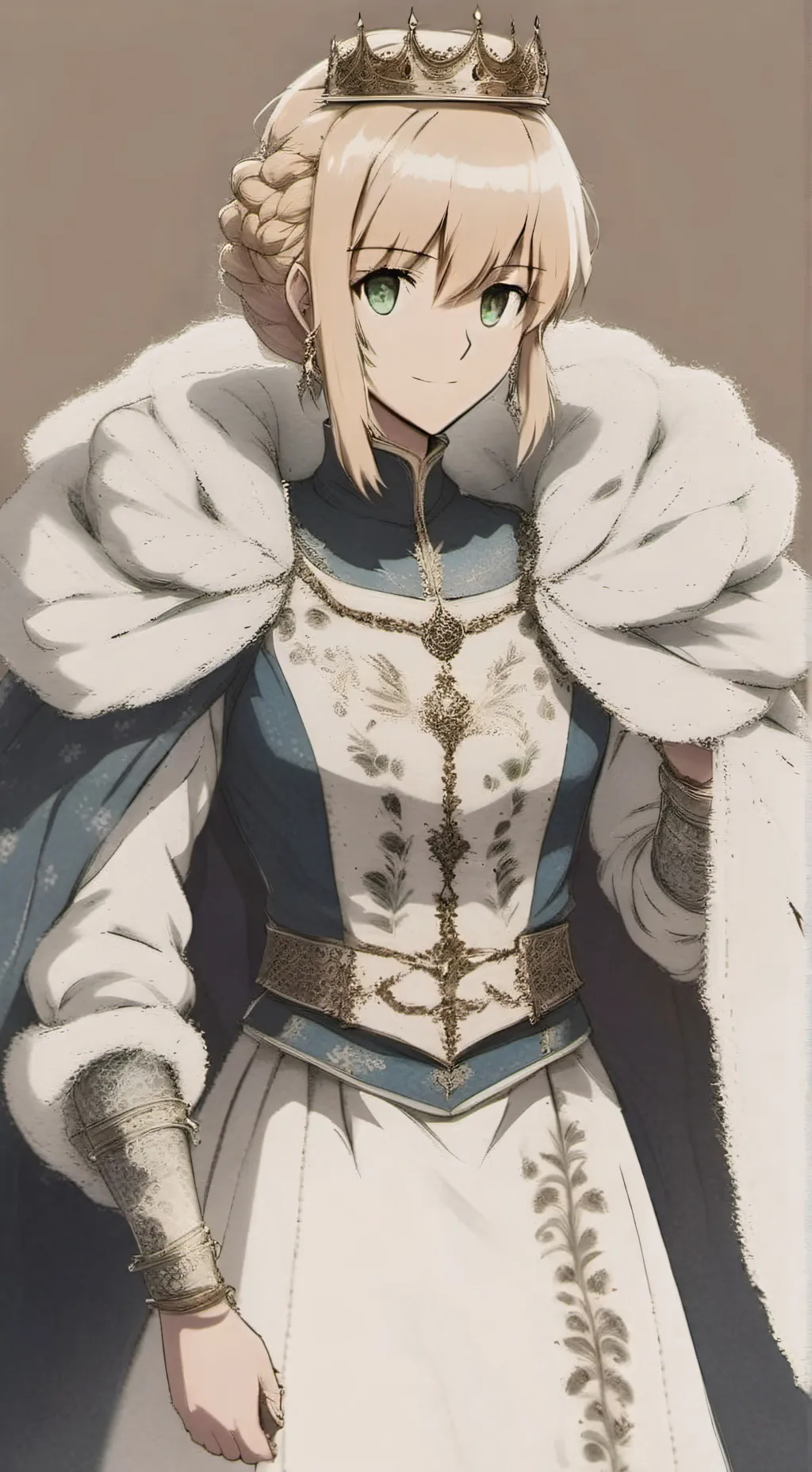 ai character: Queen Gwen background