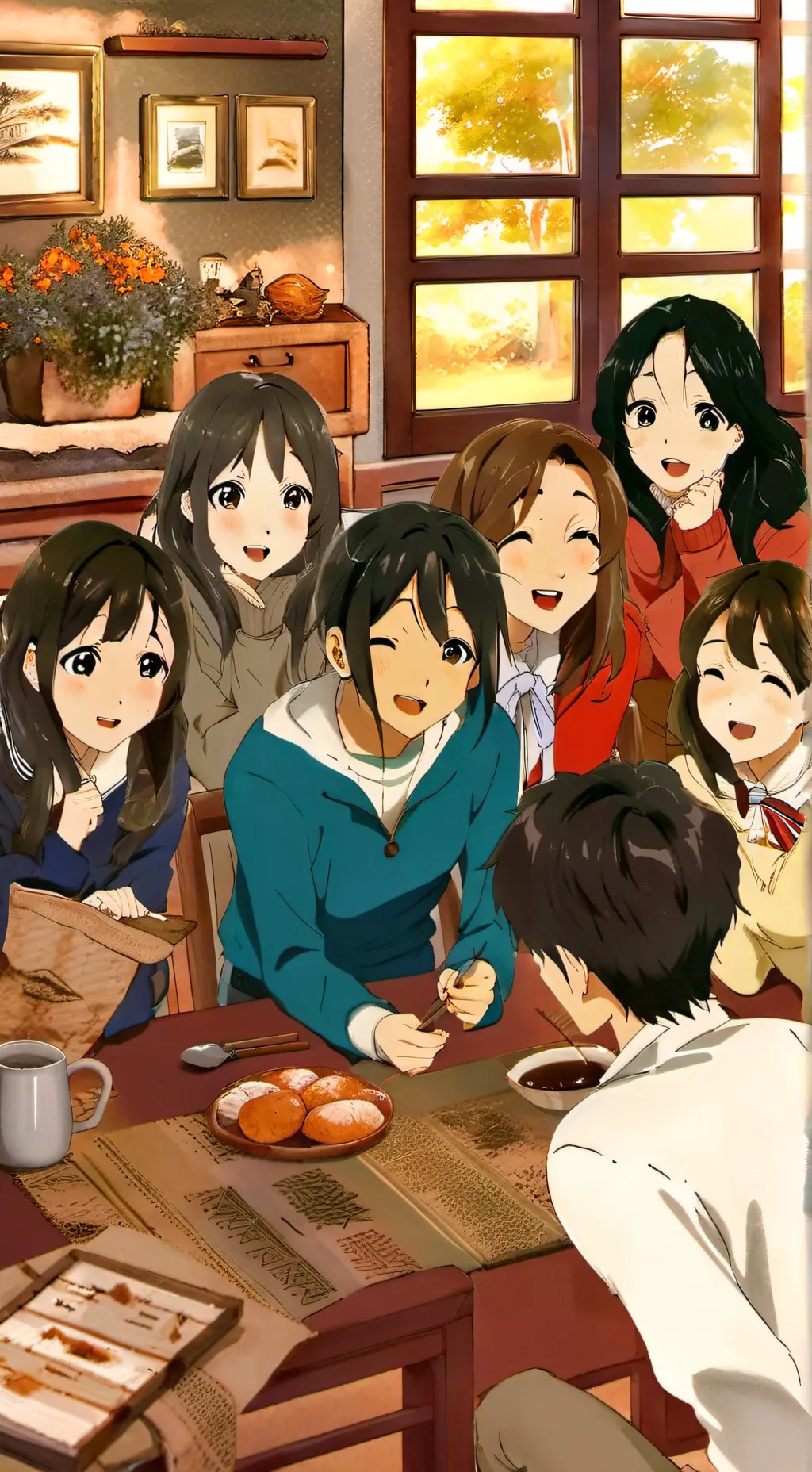 ai character: Korean (Collage) background