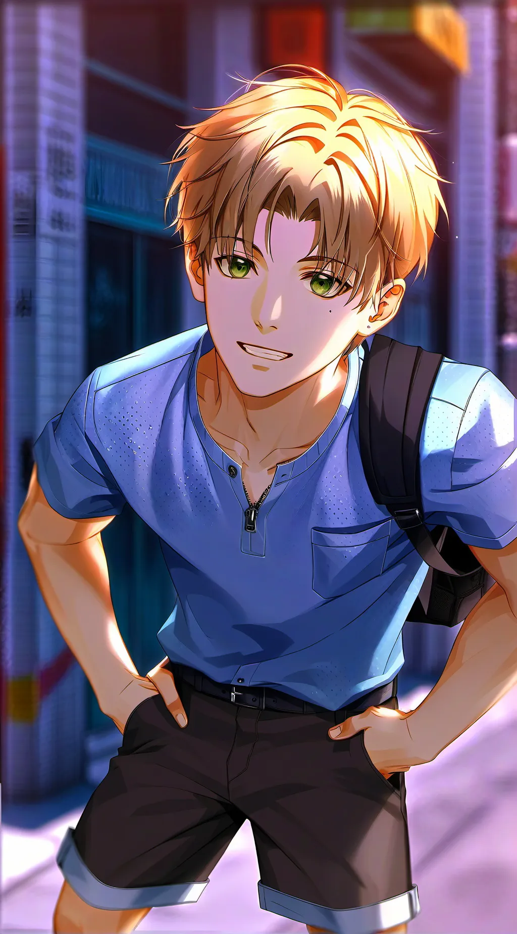 ai character: Leonardo  background