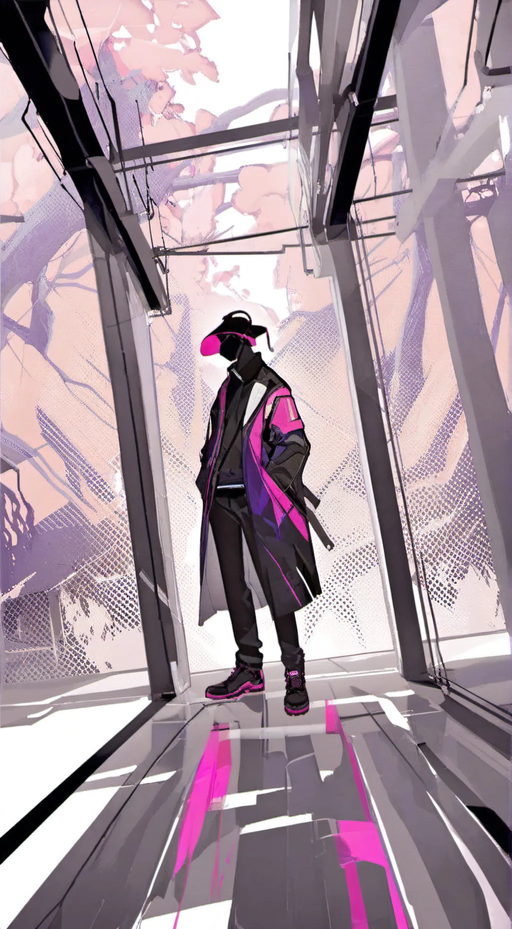 ai character: flowers background