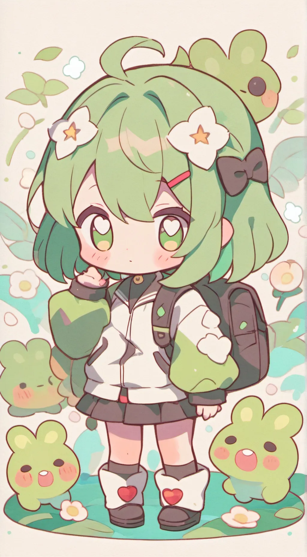 ai character: Cute girl background