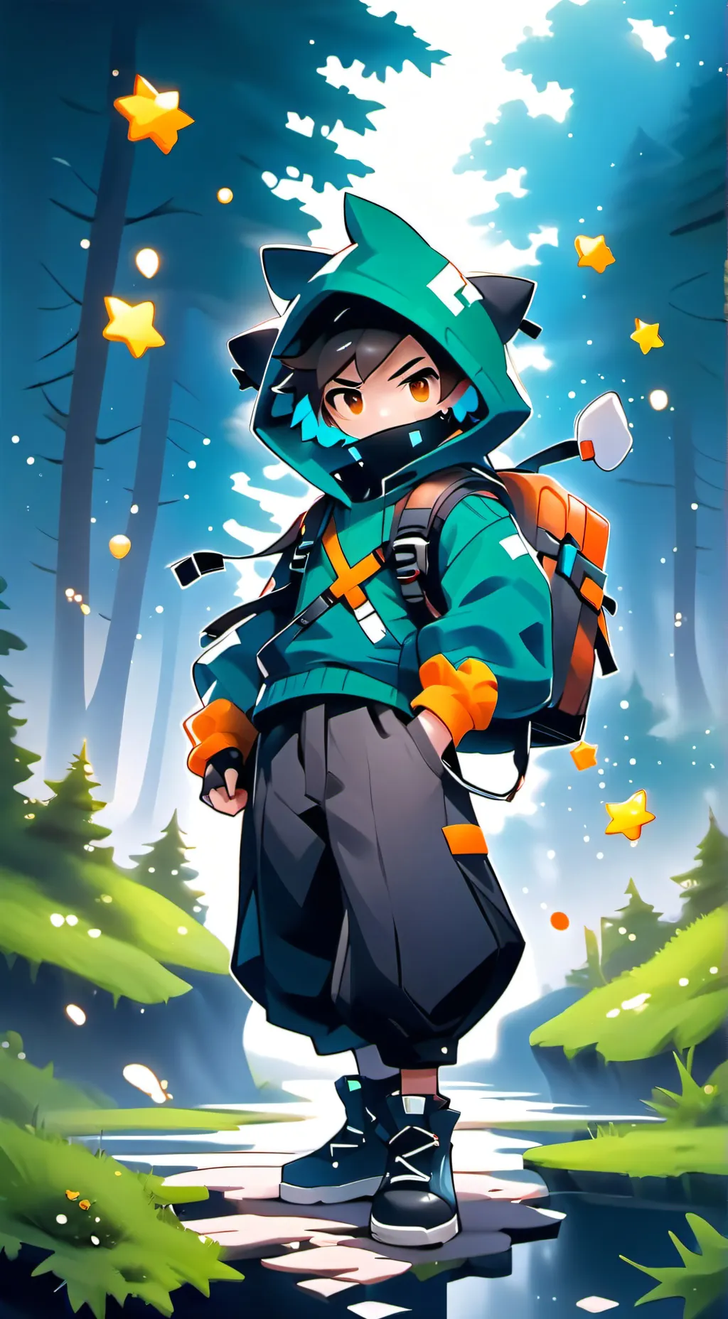 ai character: 1x1x1x1  background