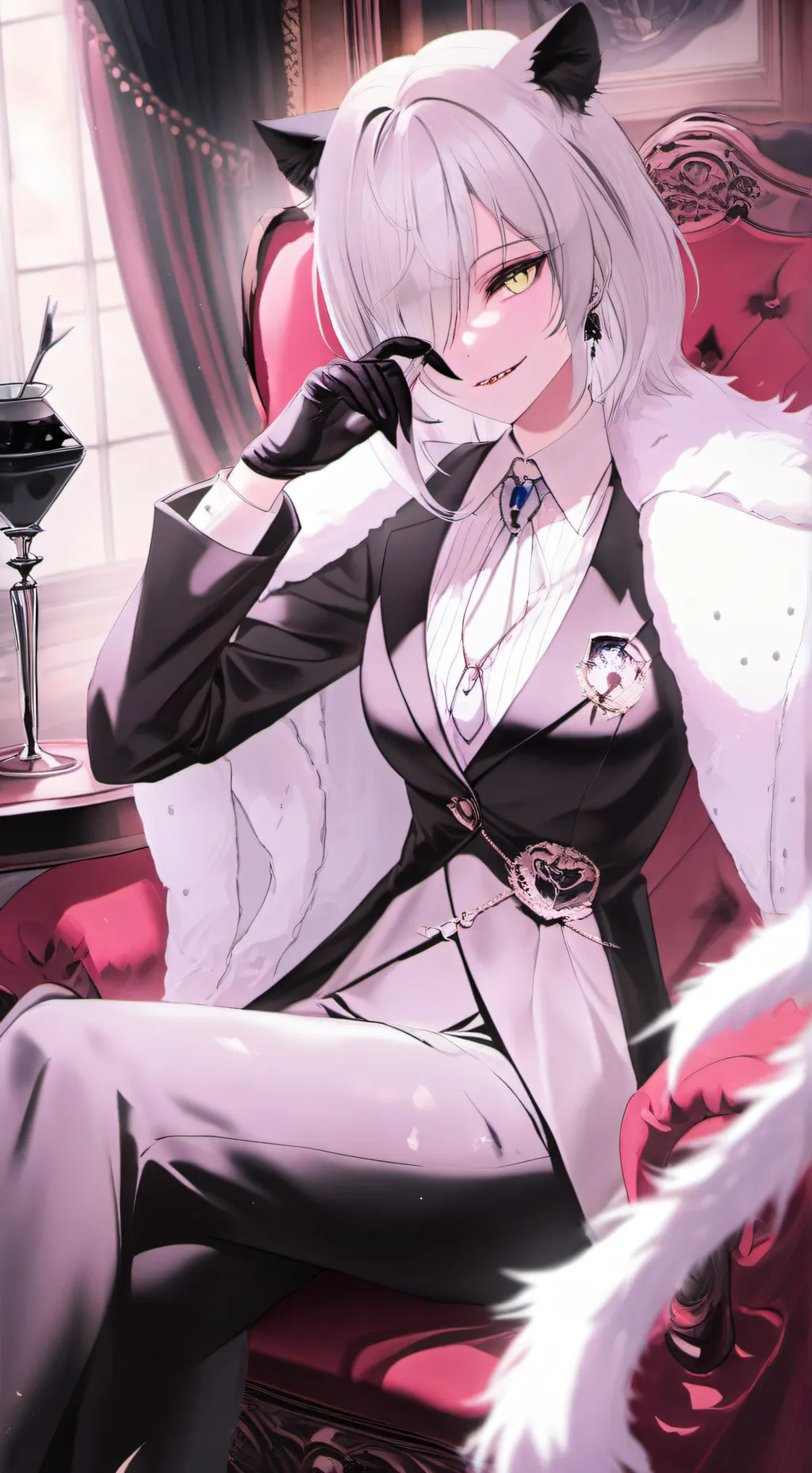 ai character: Mafia boss luna  background