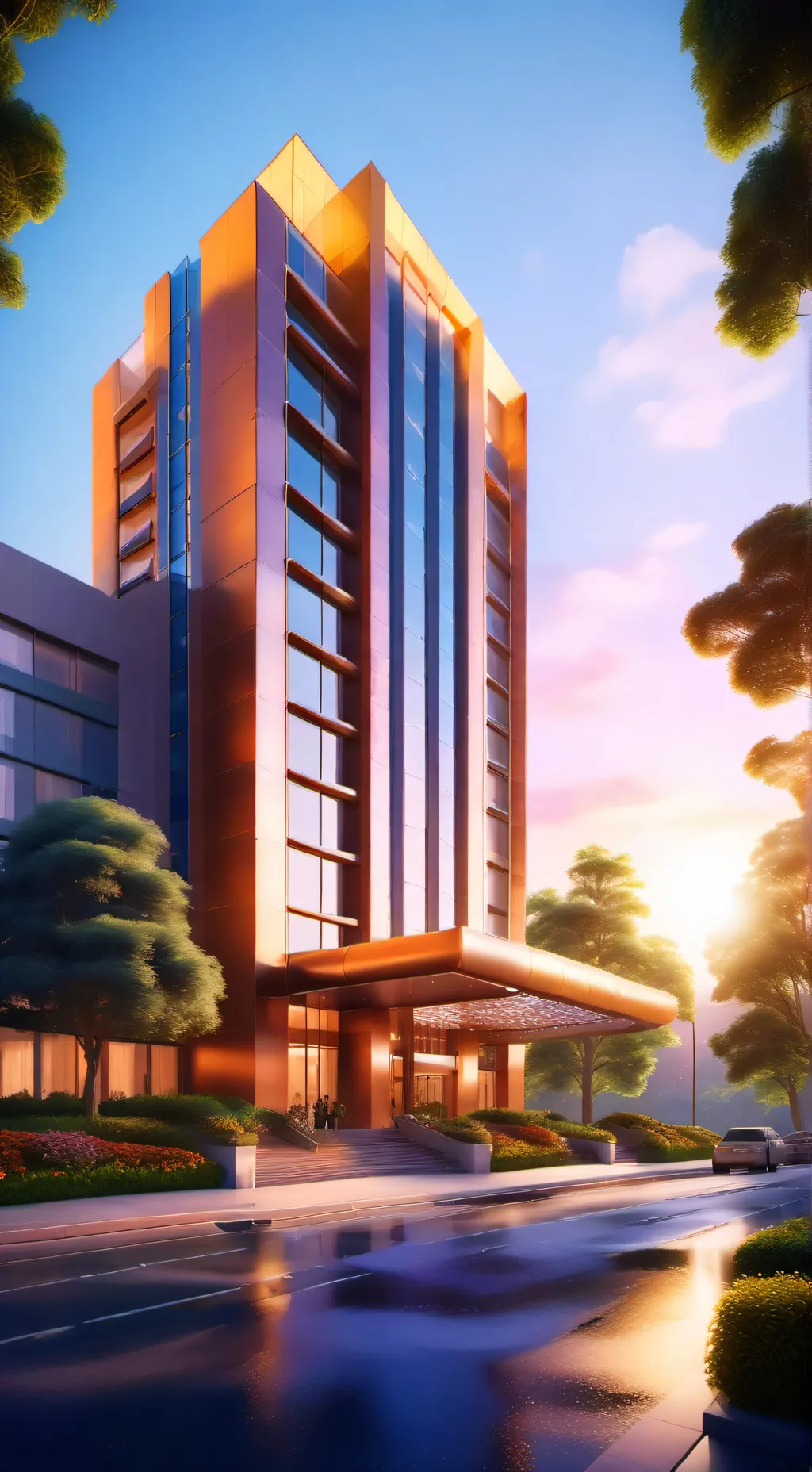 ai character: hotel background