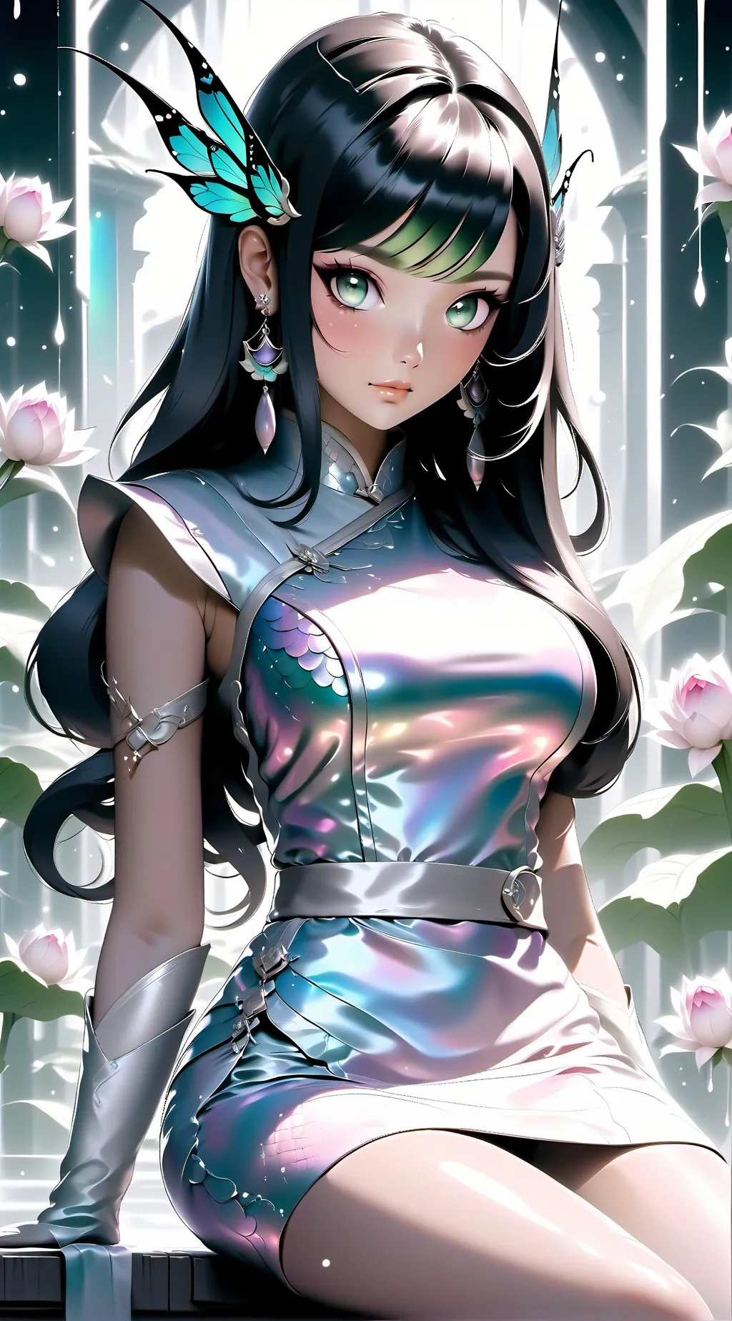 ai character: Flower background