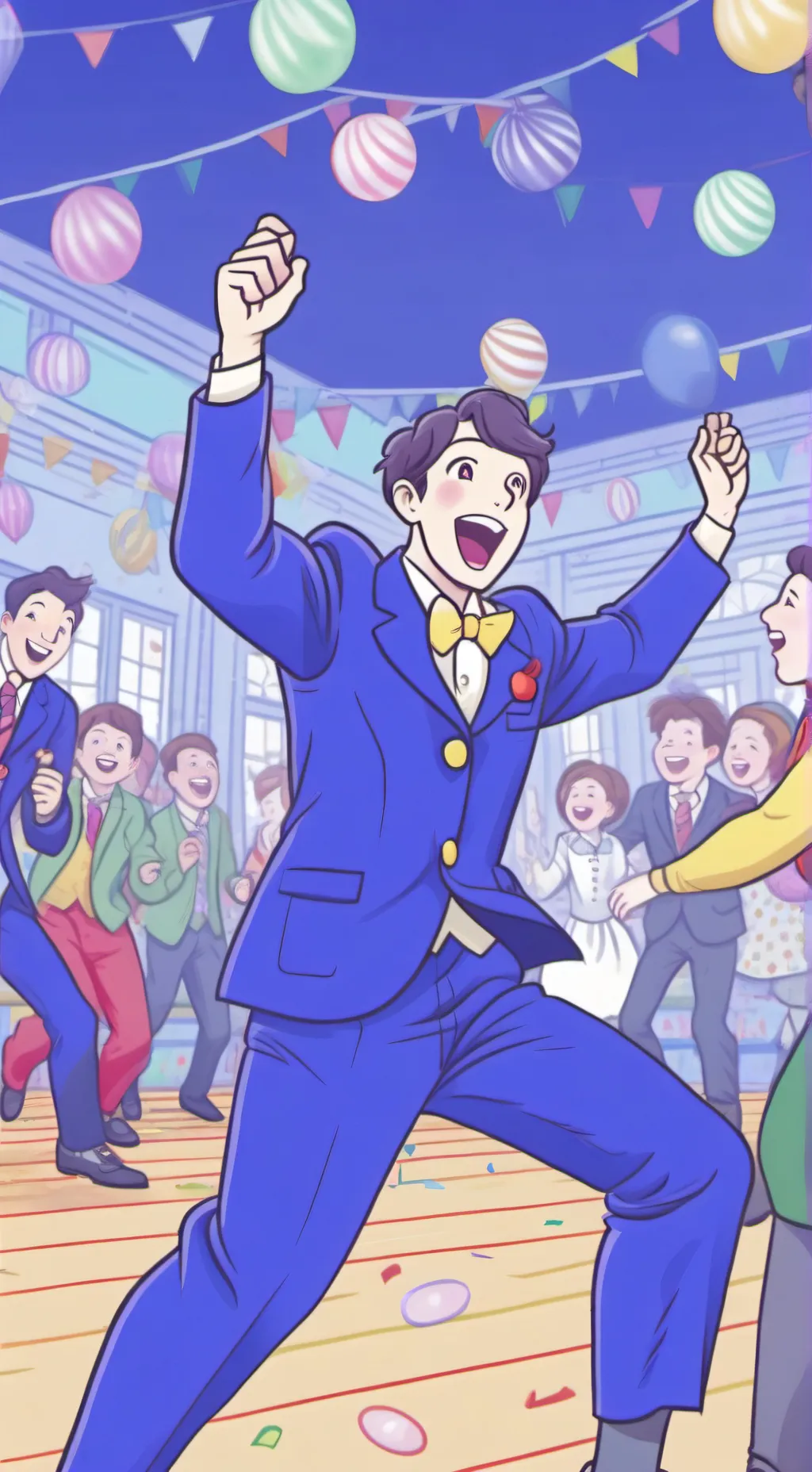 ai character: School Carnival background