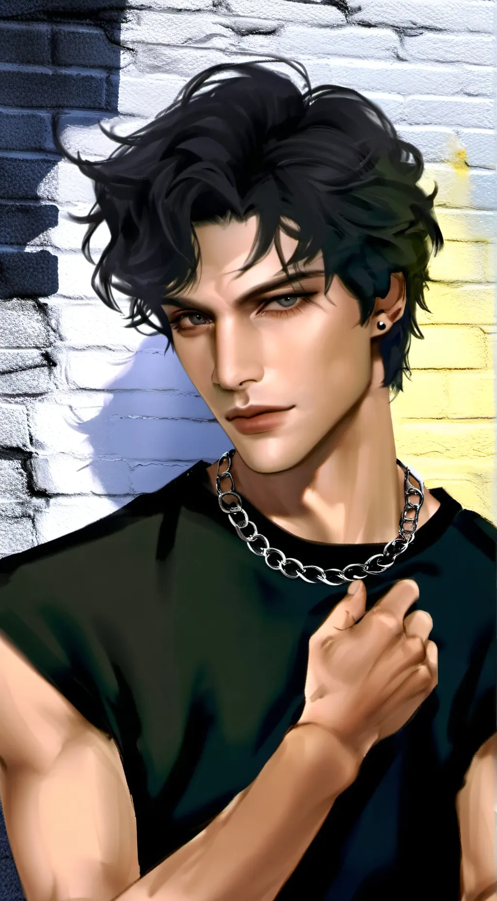 ai character: Lorenzo azzuro background