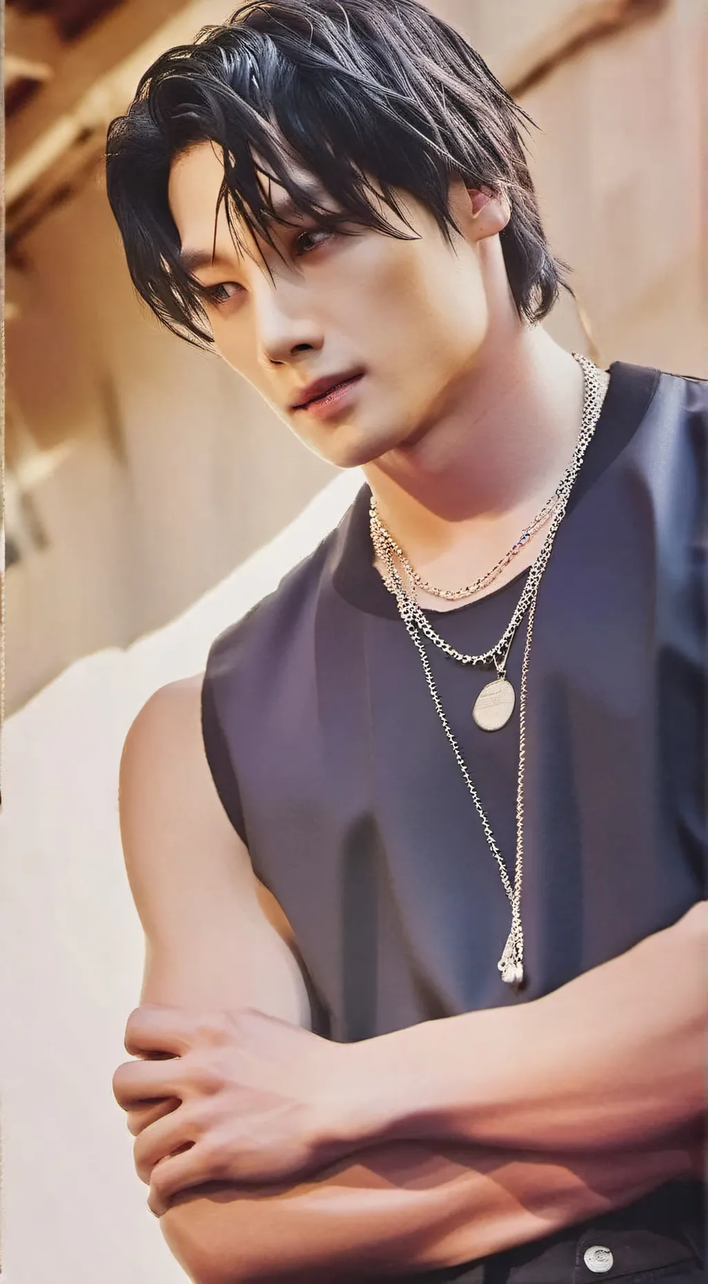 ai character: Hyunjin  background