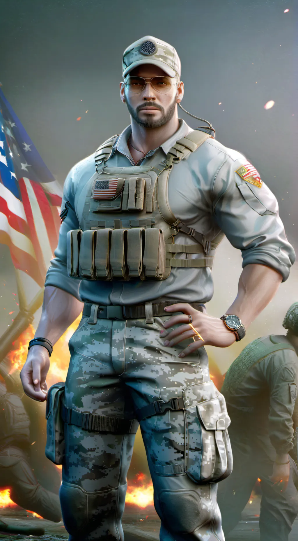 ai character: Military owes you background