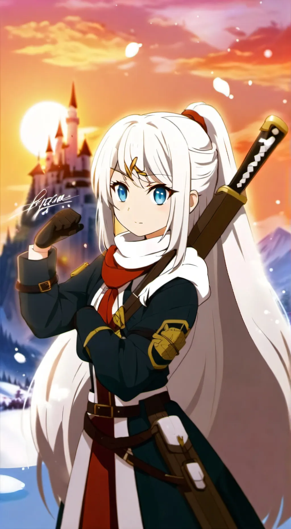 ai character: Azure background