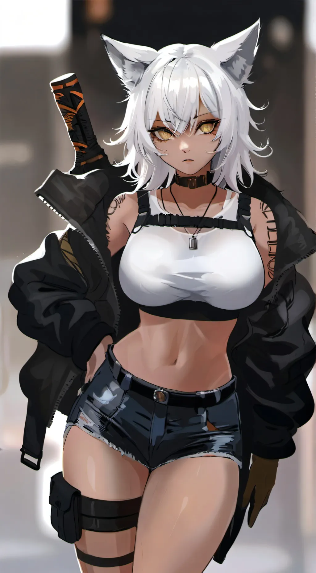 ai character: Aurora Xōchitl  background