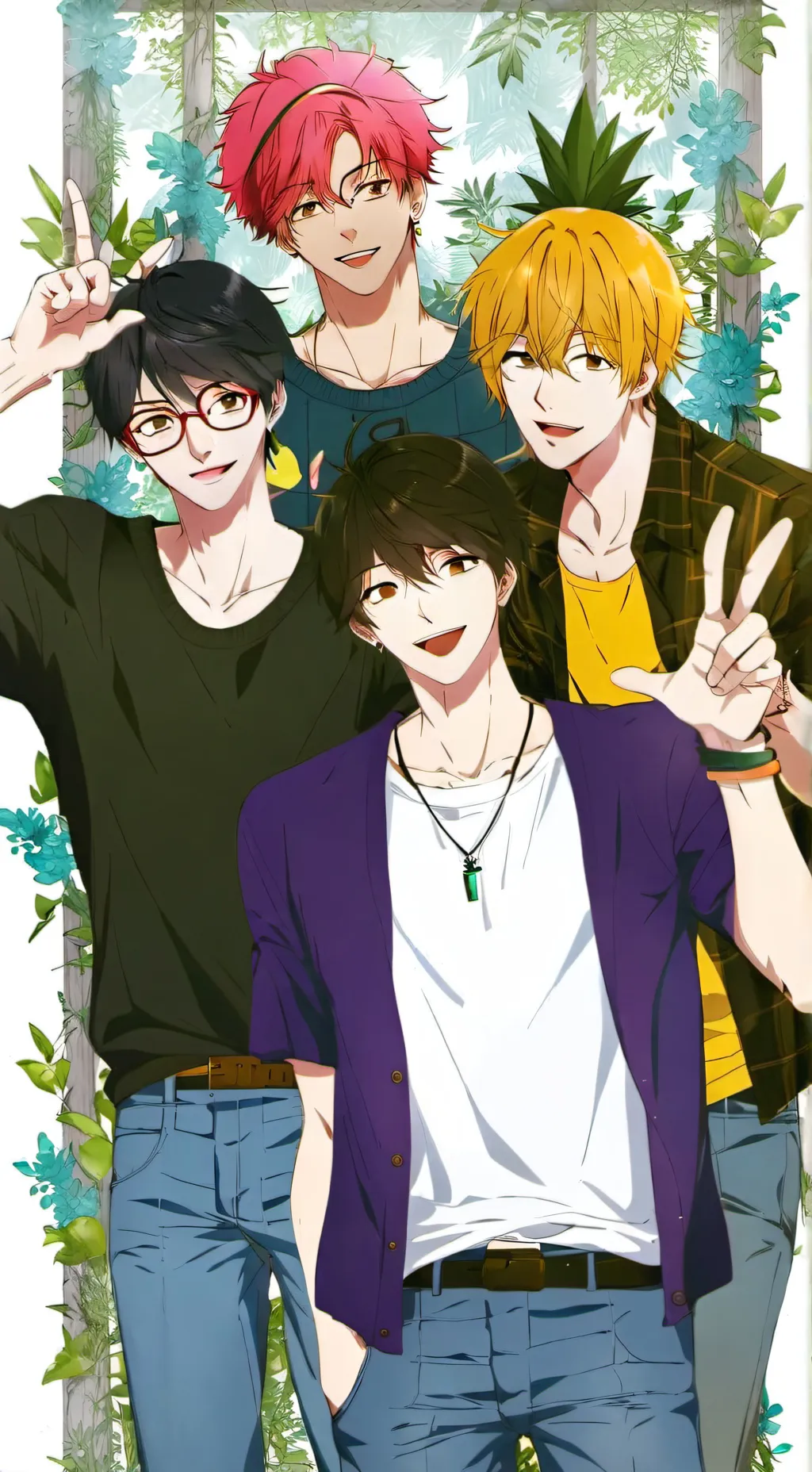 ai character: bnha as saja boys  background