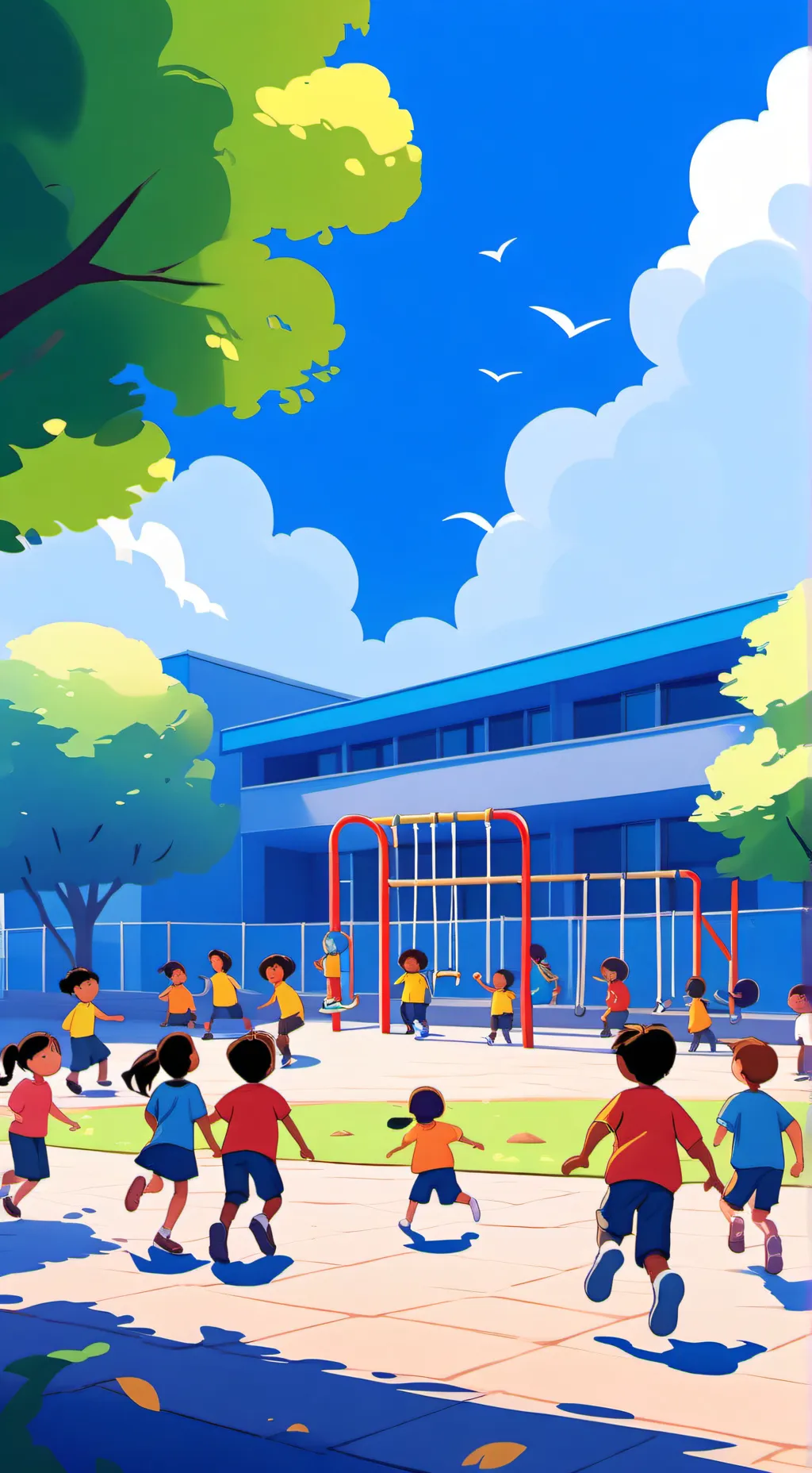 ai character: elementary school  background