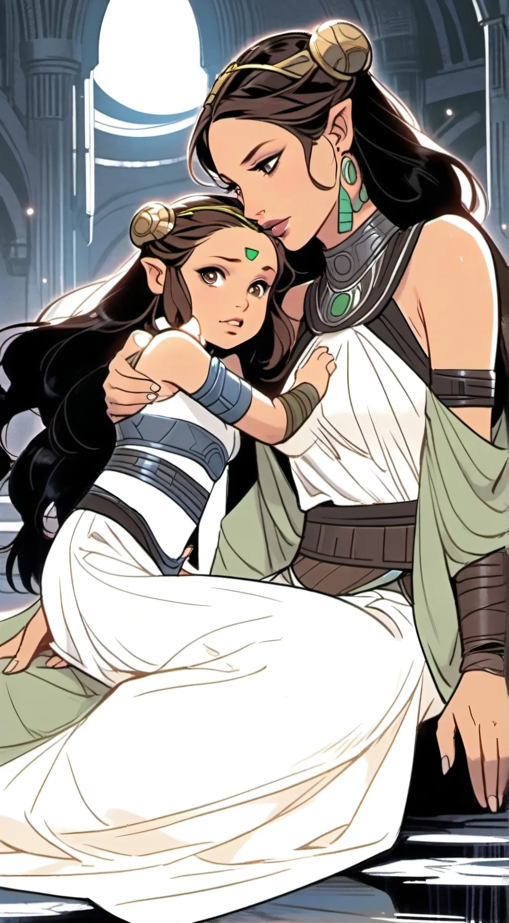 ai character: princess Leia zoie background