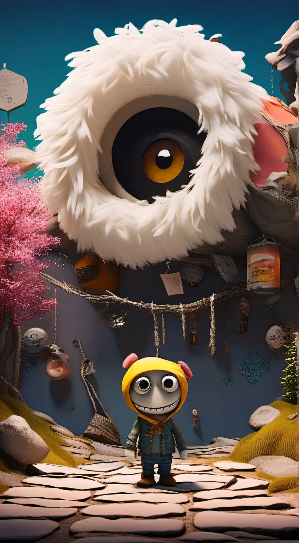 ai character: This talkie gotban background