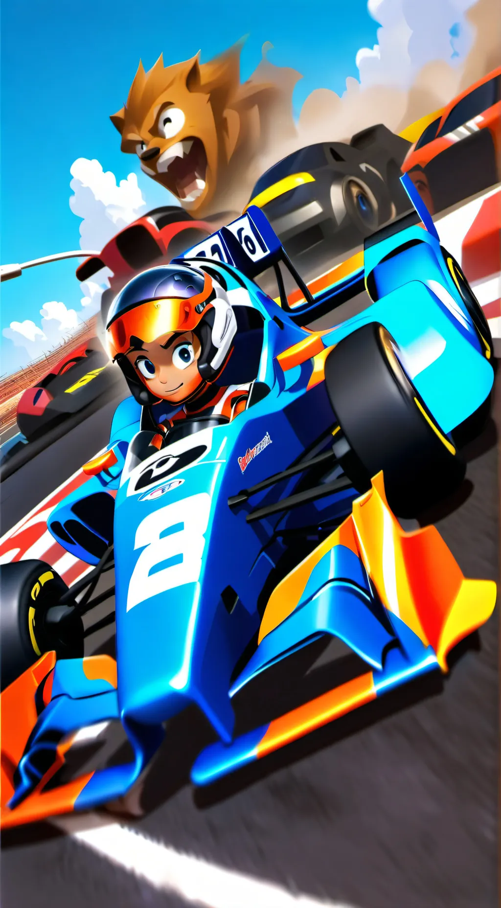 ai character: Hot Wheels  background