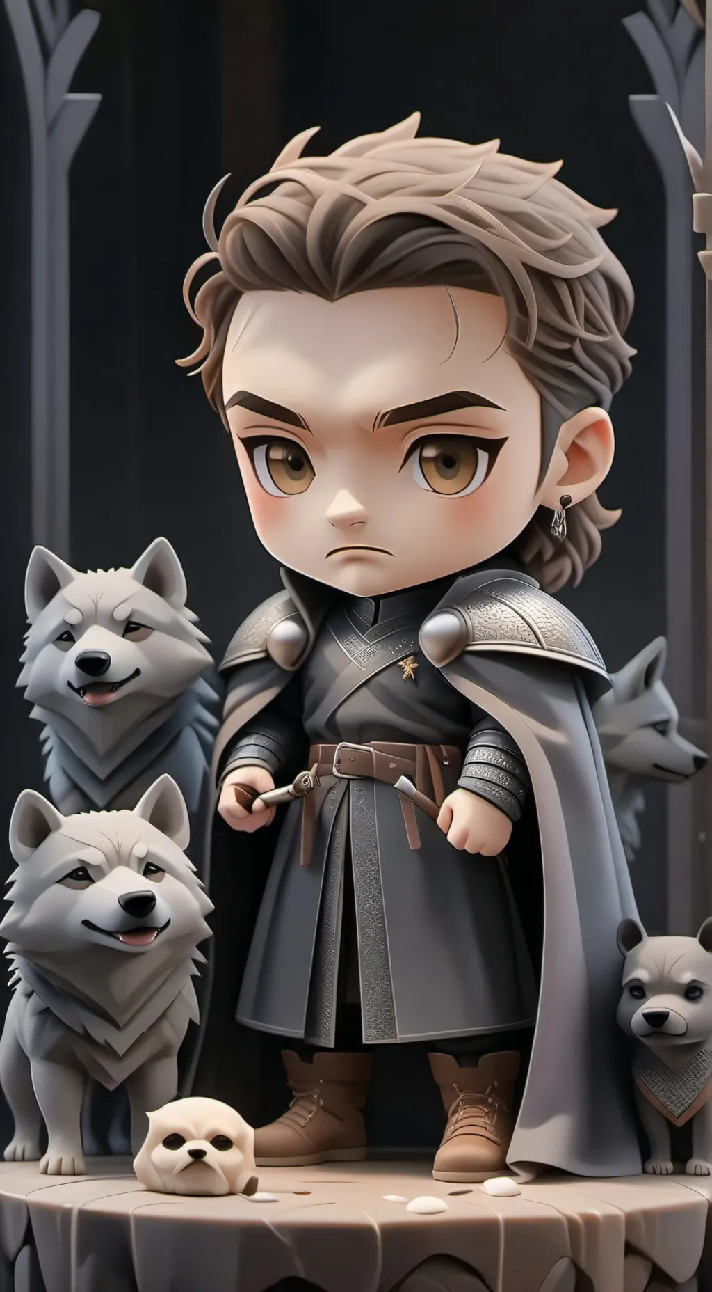 ai character: Jon Snow  starks  background